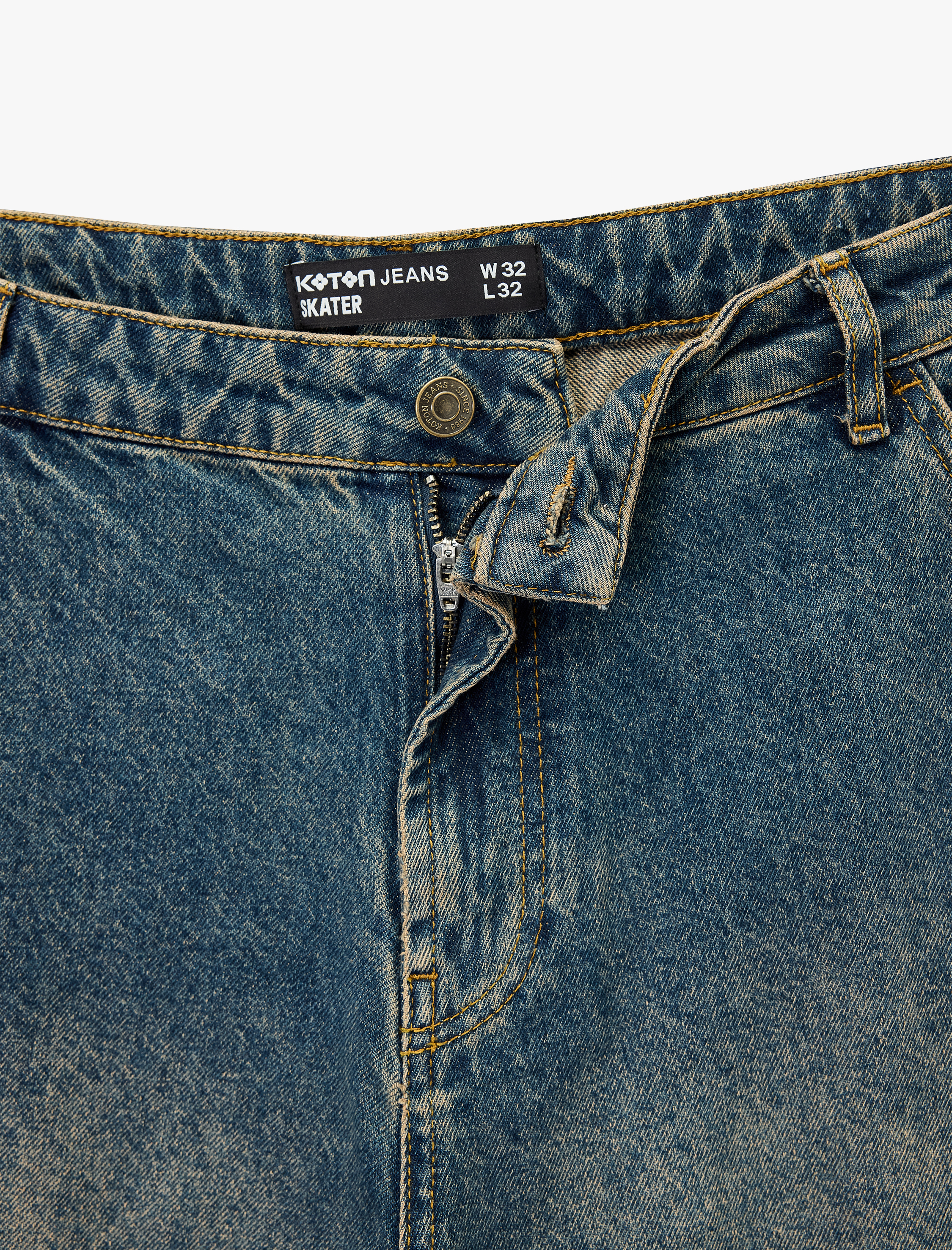   Regular Fit Normal Bel Pamuklu Skater Jean Pantolon