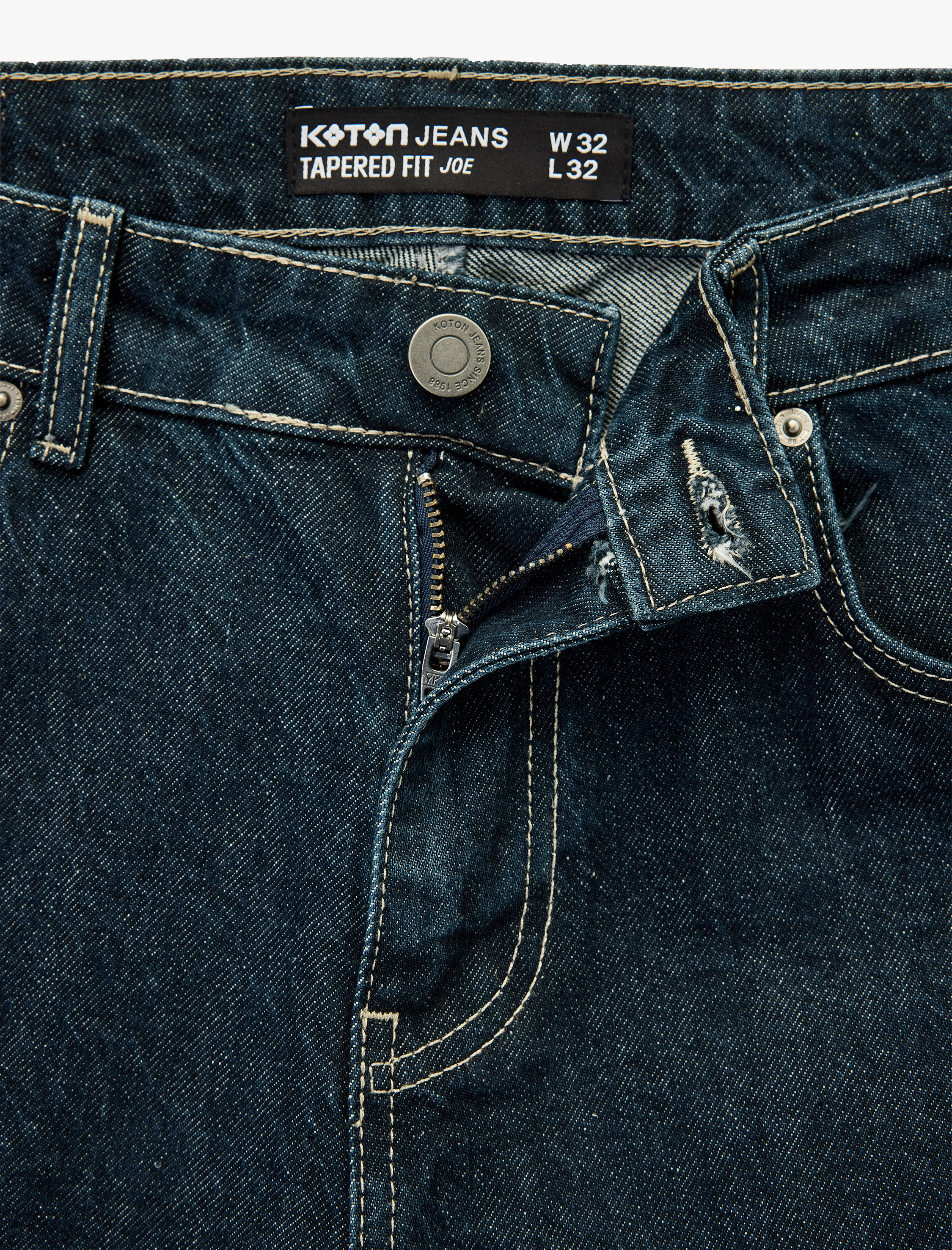   Pamuklu Normal Bel Tapered Fit Jean Pantolon