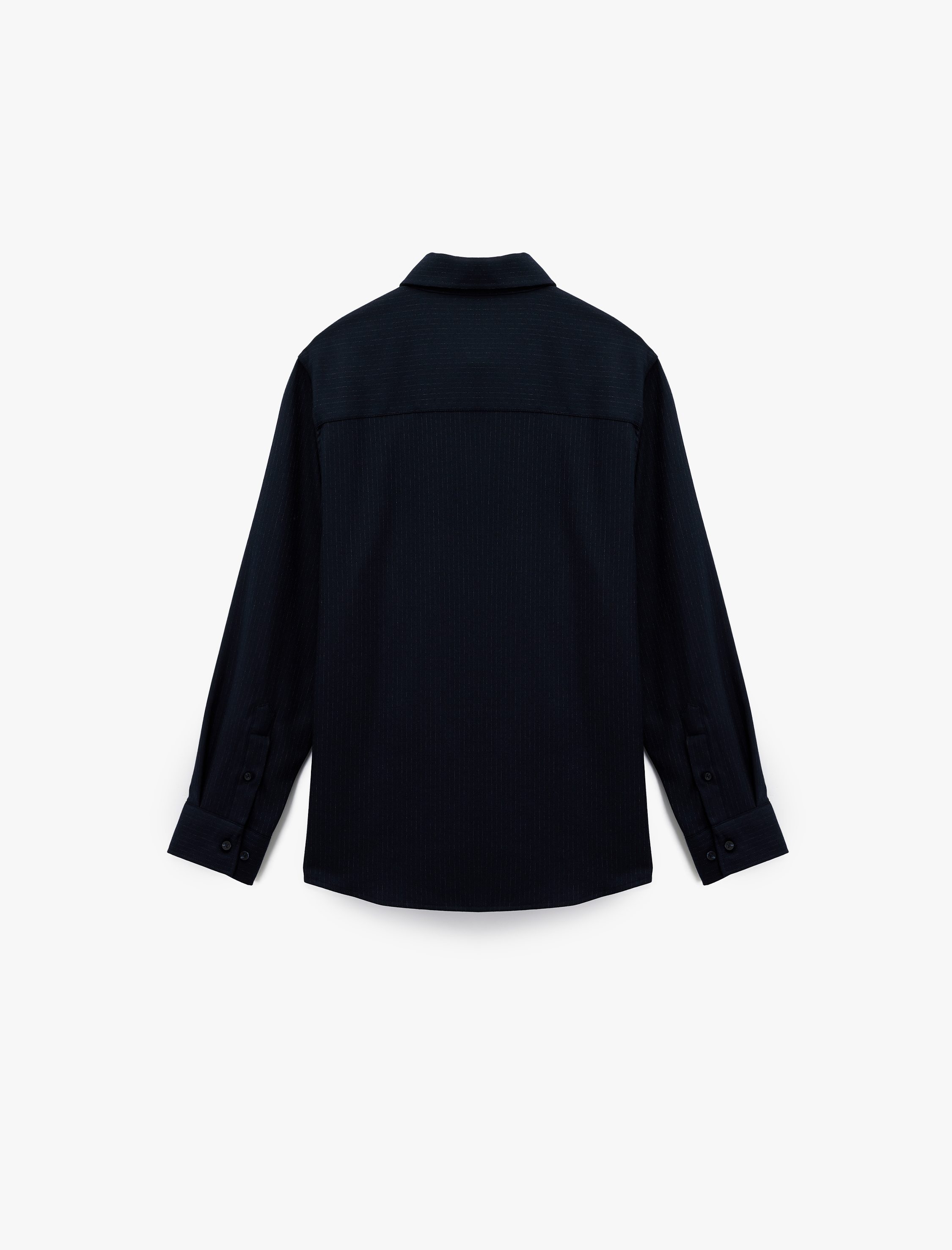   Regular Fit Viskon Karışımlı Klasik Yaka Uzun Kollu Gömlek