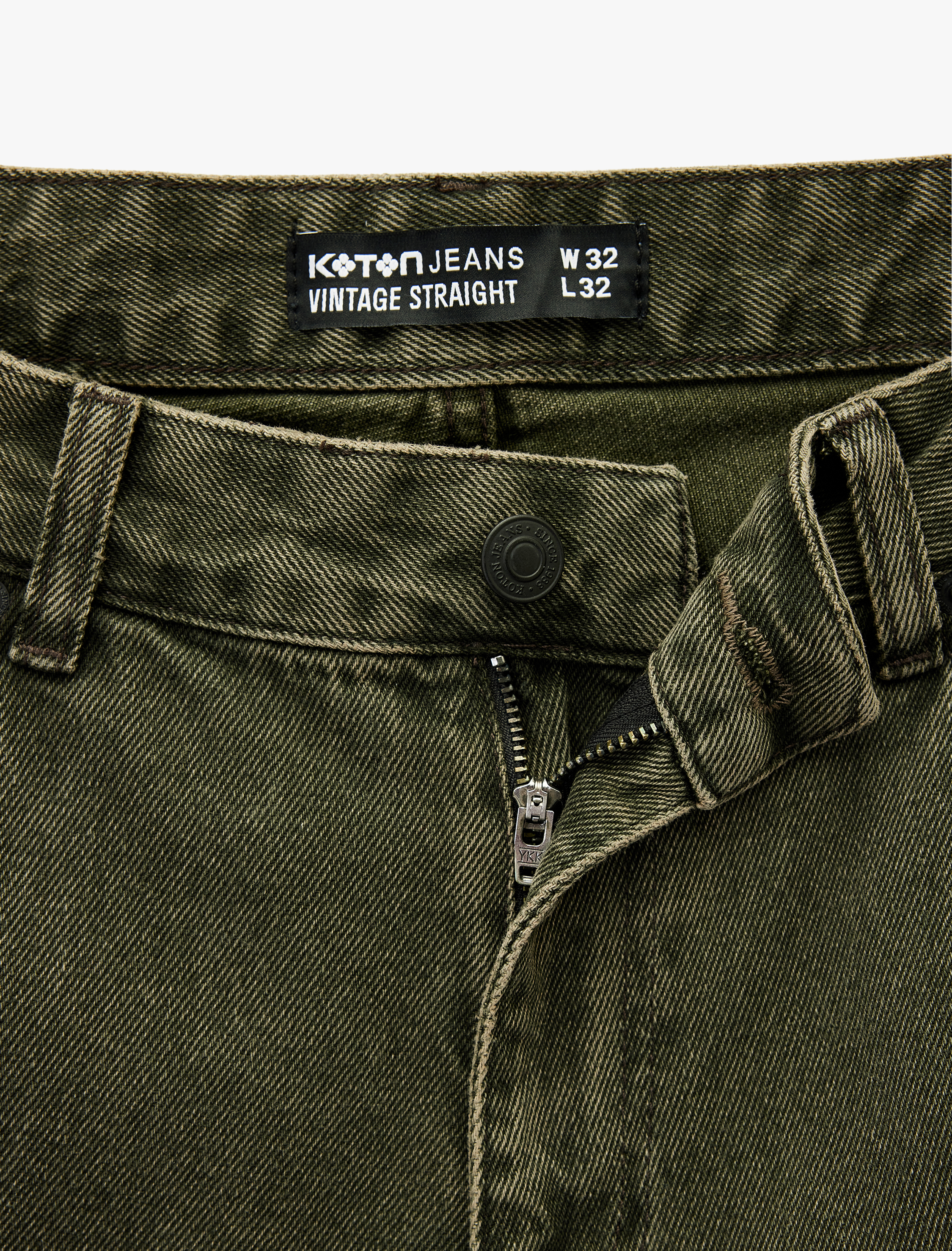   Normal Bel Pamuklu Vintage Straight Fit Jean Pantolon