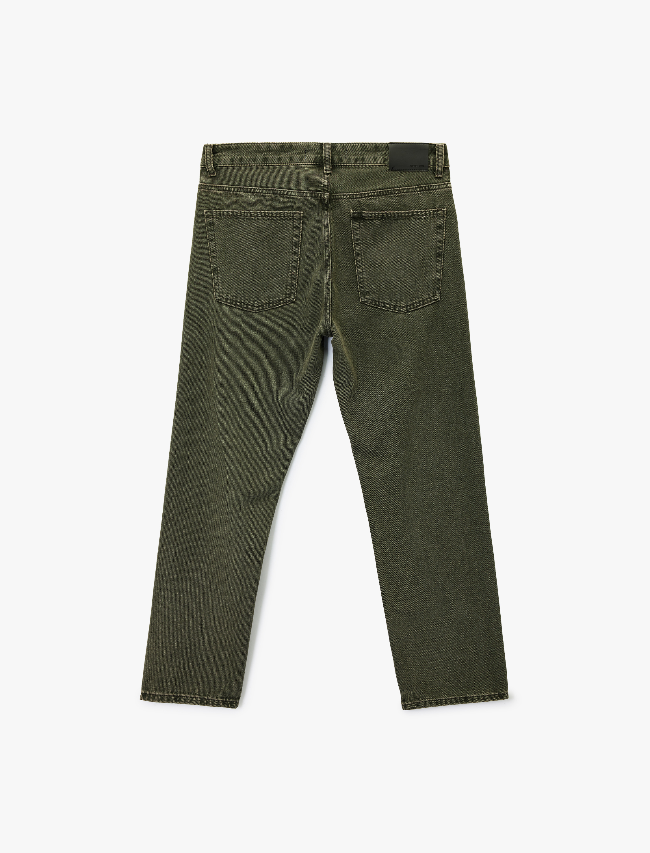   Normal Bel Pamuklu Vintage Straight Fit Jean Pantolon