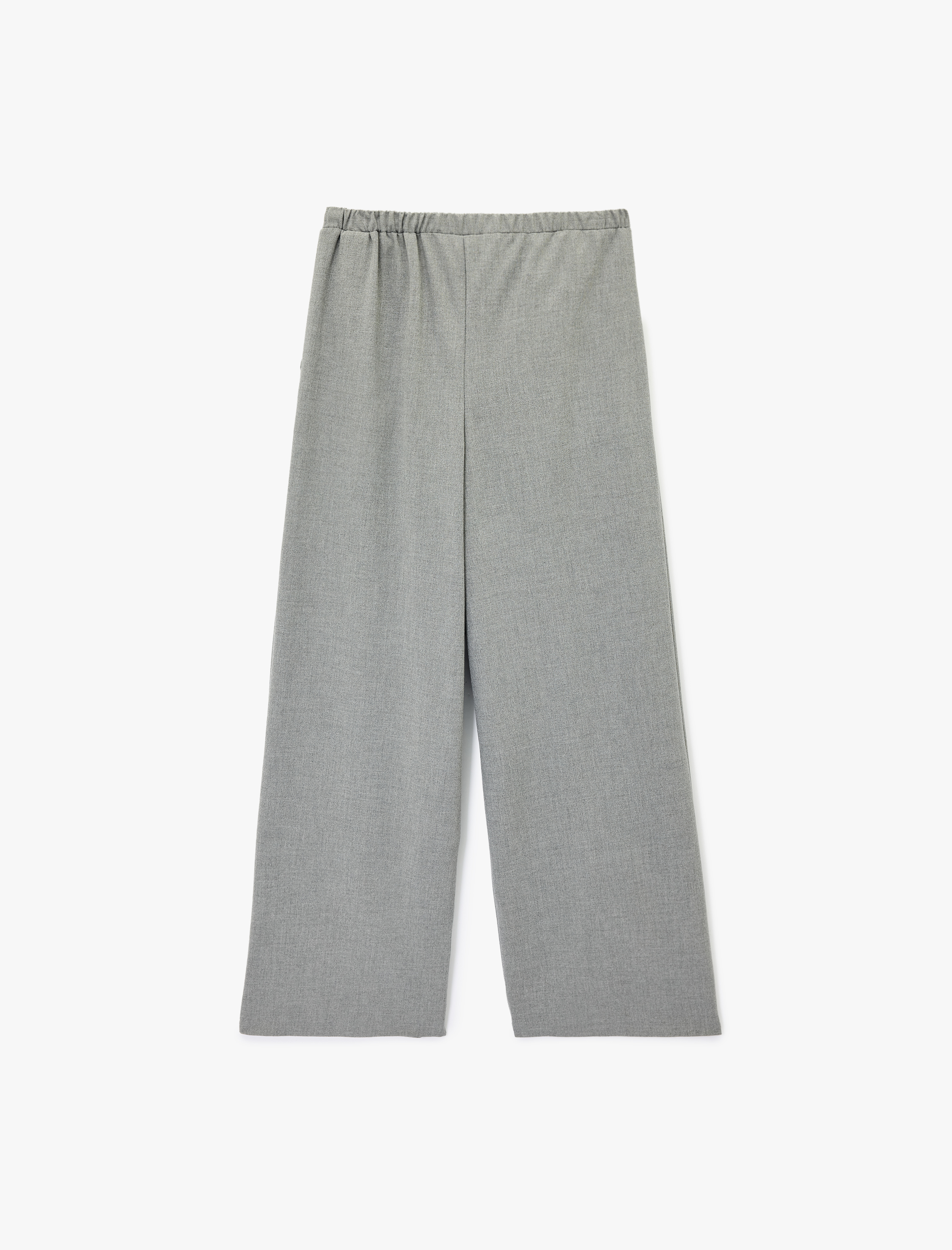   Beli Bağlamalı Cepli Geniş Paça Kumaş Baggy Pantolon