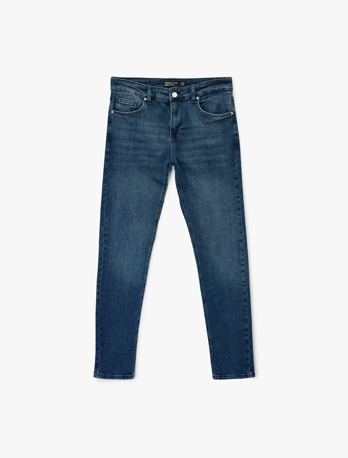  Pamuklu Normal Bel Slim Fit Jean Pantolon - Brad Jean