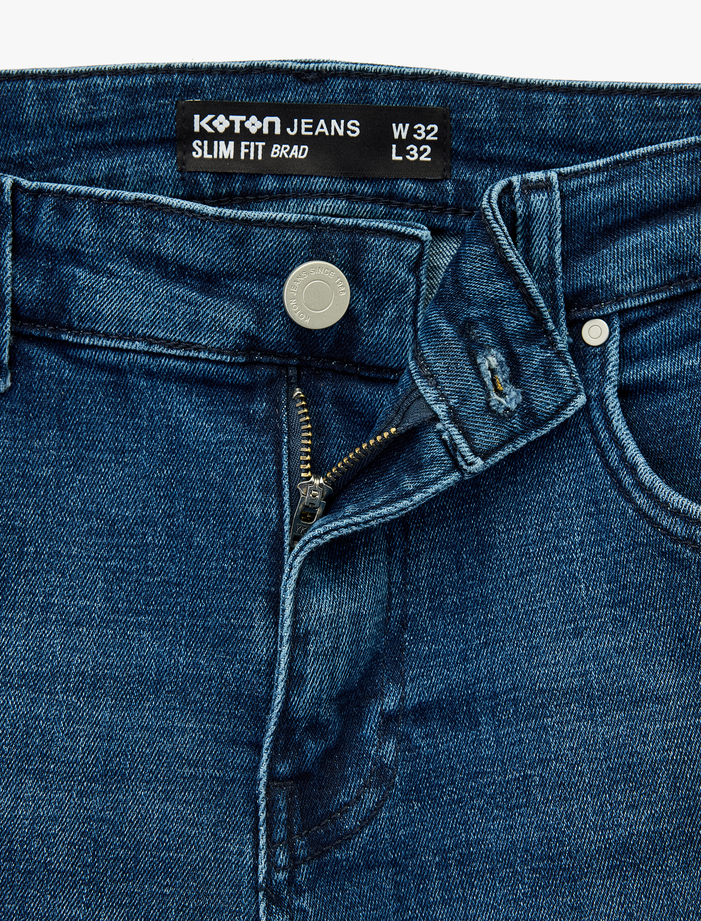   Pamuklu Normal Bel Slim Fit Jean Pantolon - Brad Jean