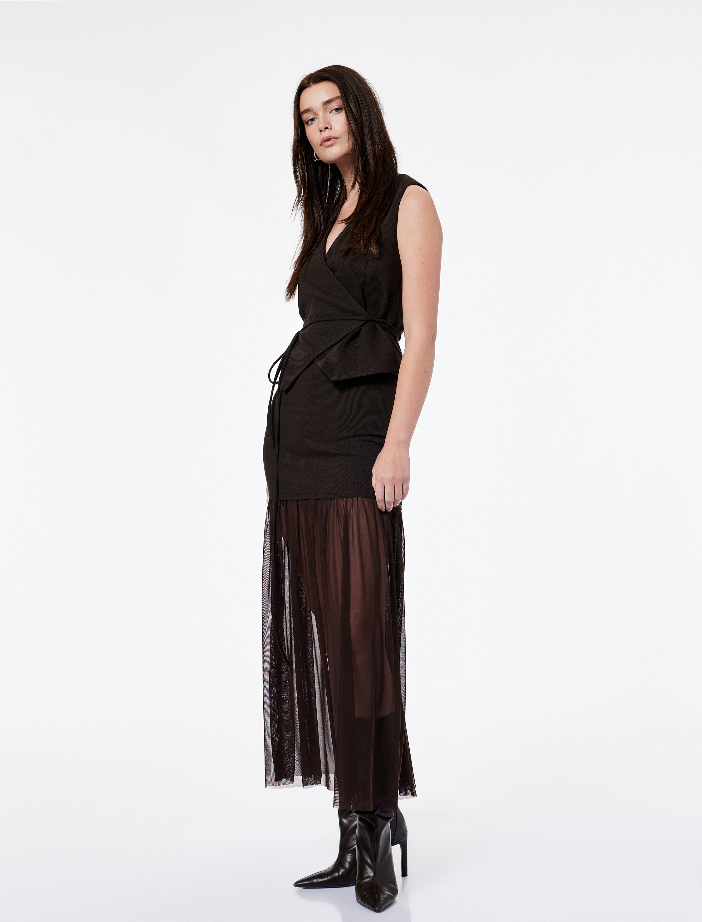   Koton X Şahika Ercümen - V Yaka Kemerli Kruvaze Yelek