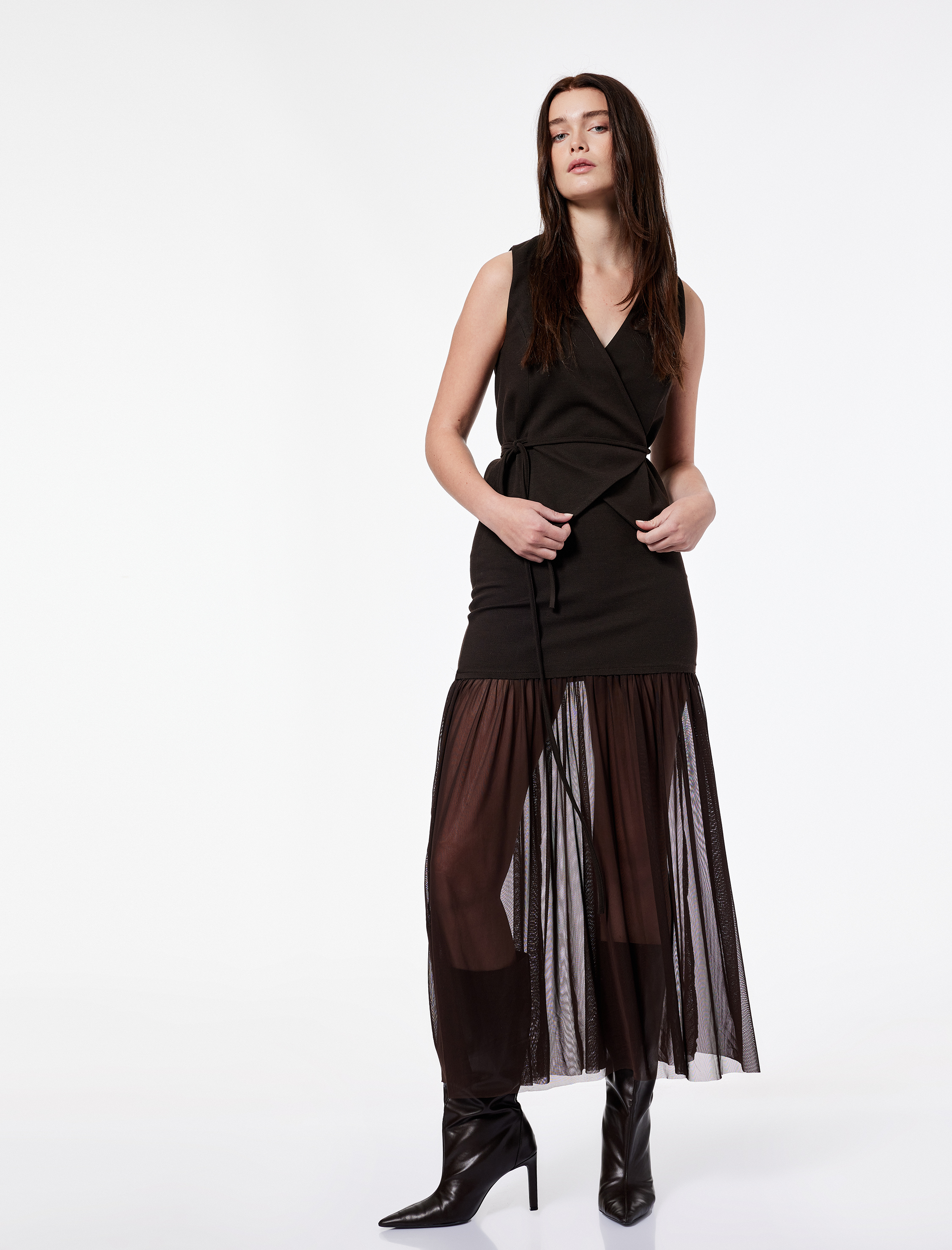   Koton X Şahika Ercümen - V Yaka Kemerli Kruvaze Yelek