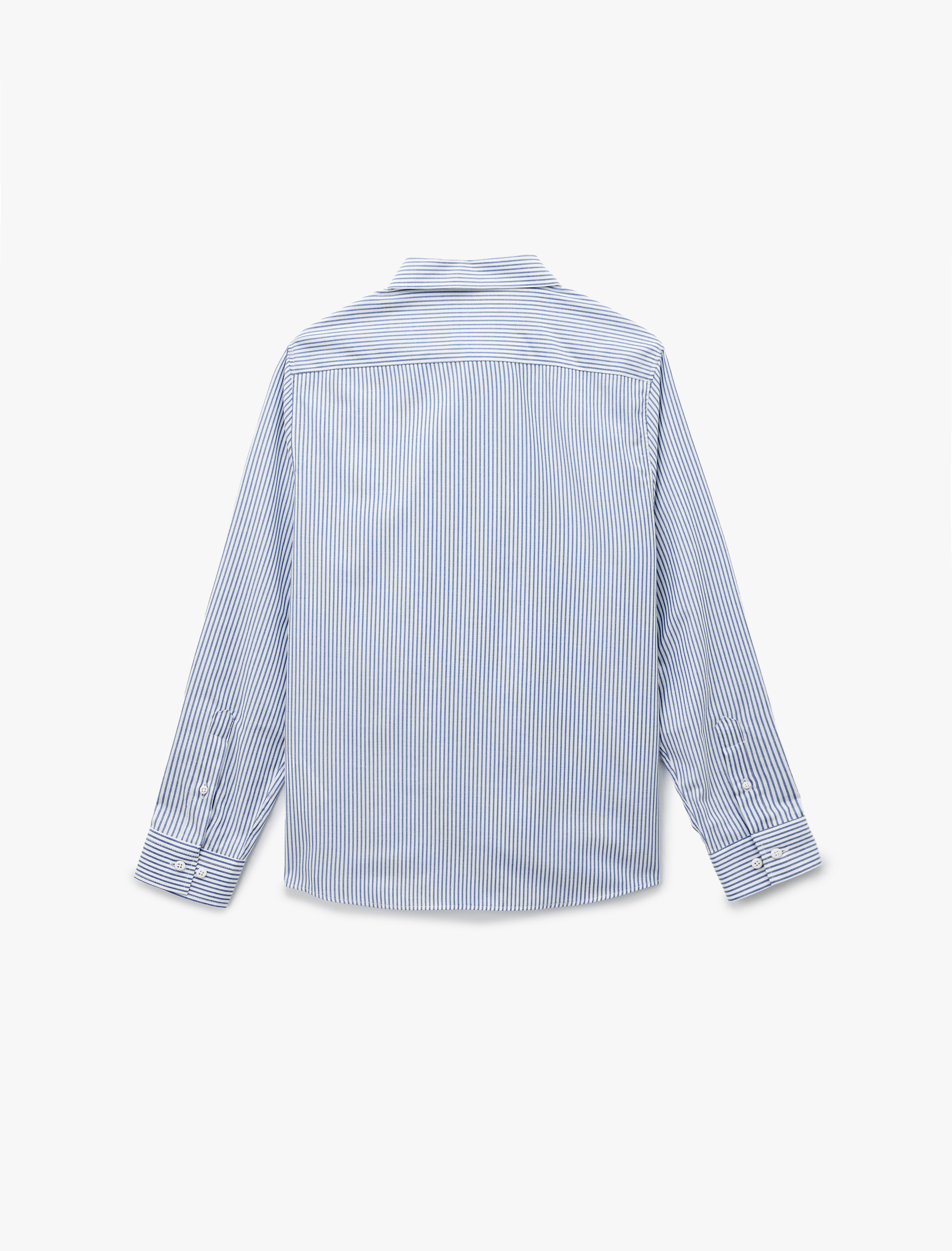   Regular Fit Klasik Yaka Pamuk Karışımlı Uzun Kollu Gömlek