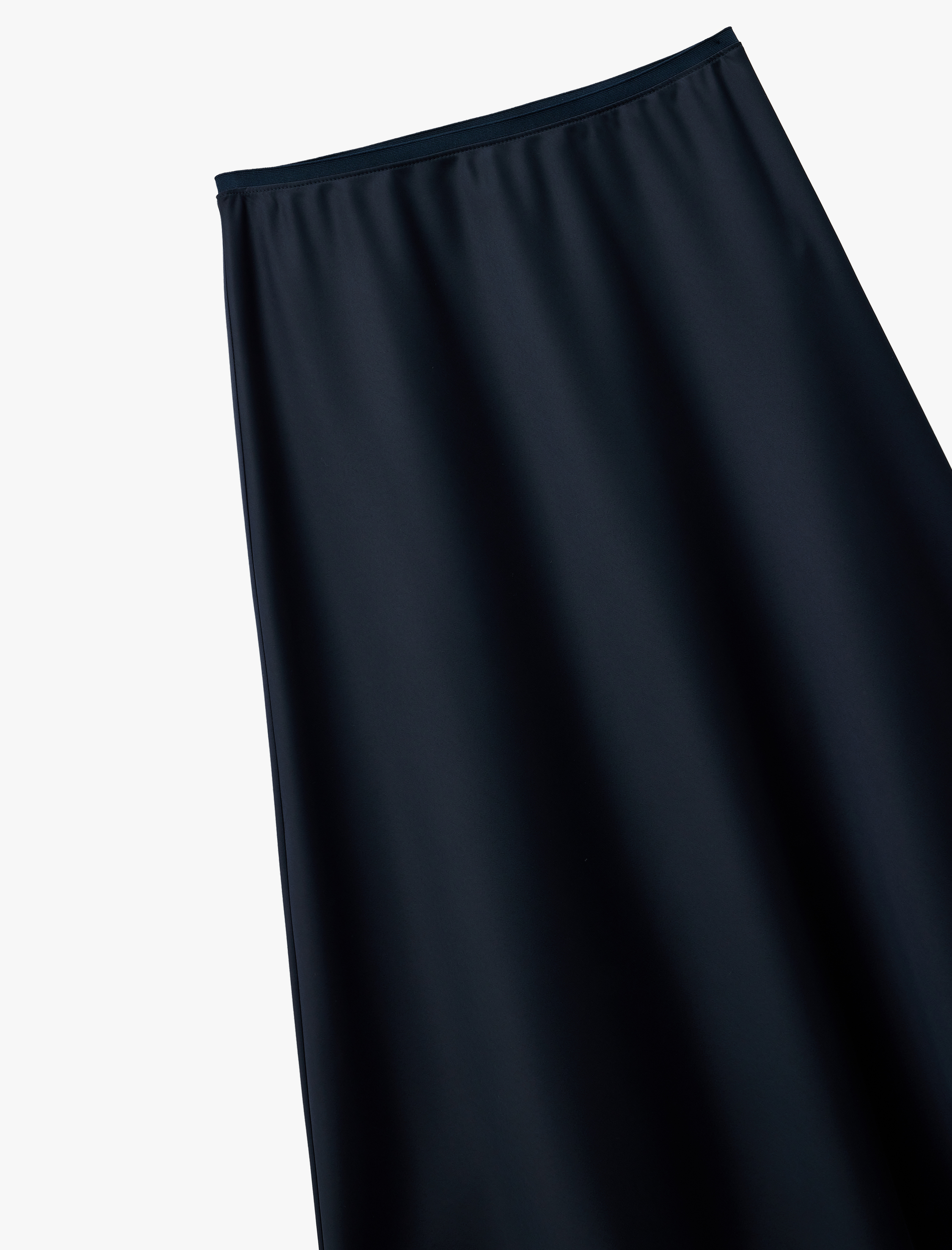   Standart Bel Regular Fit Saten Midi Etek