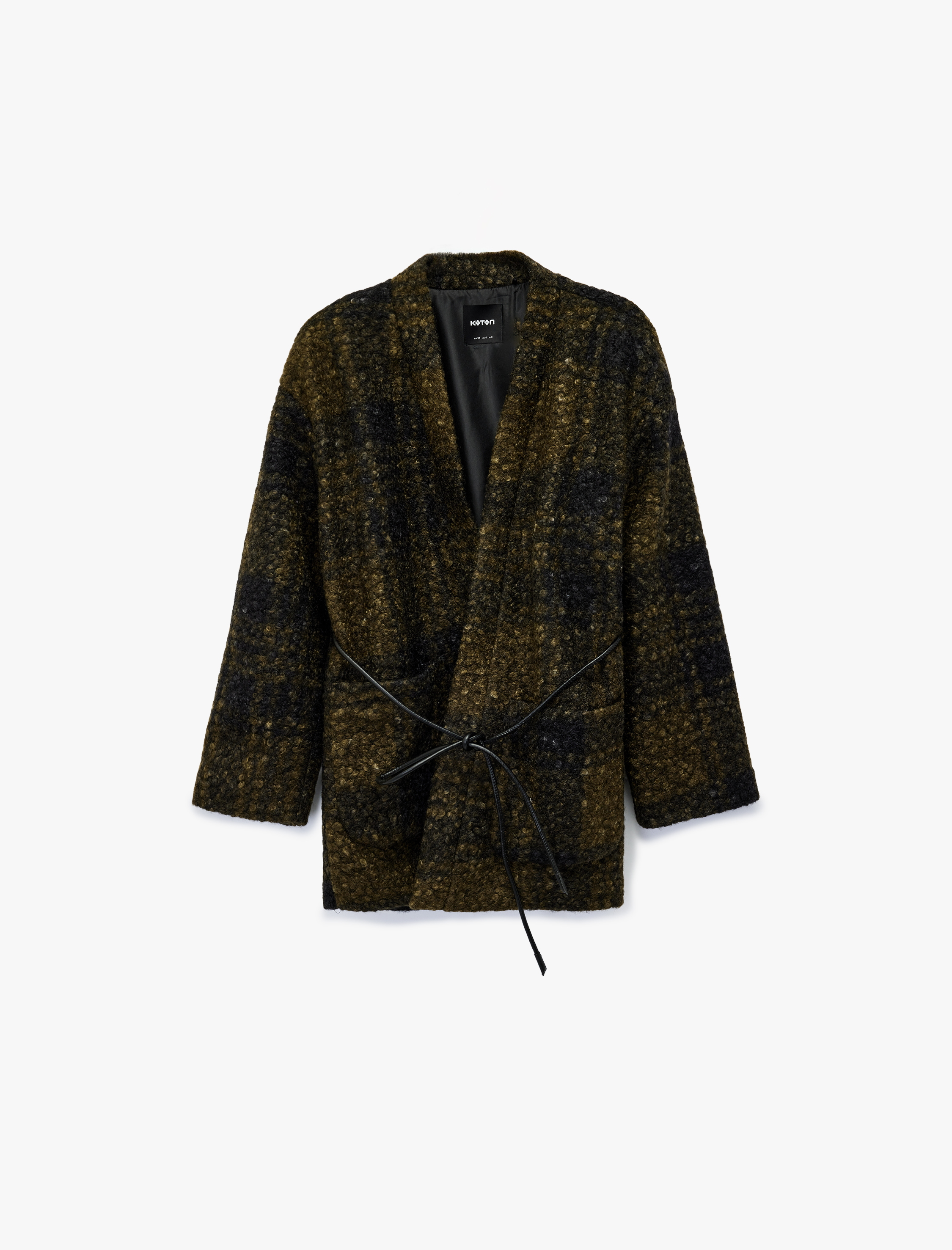   Ekose Kaban Kemerli Cepli Uzun Kollu