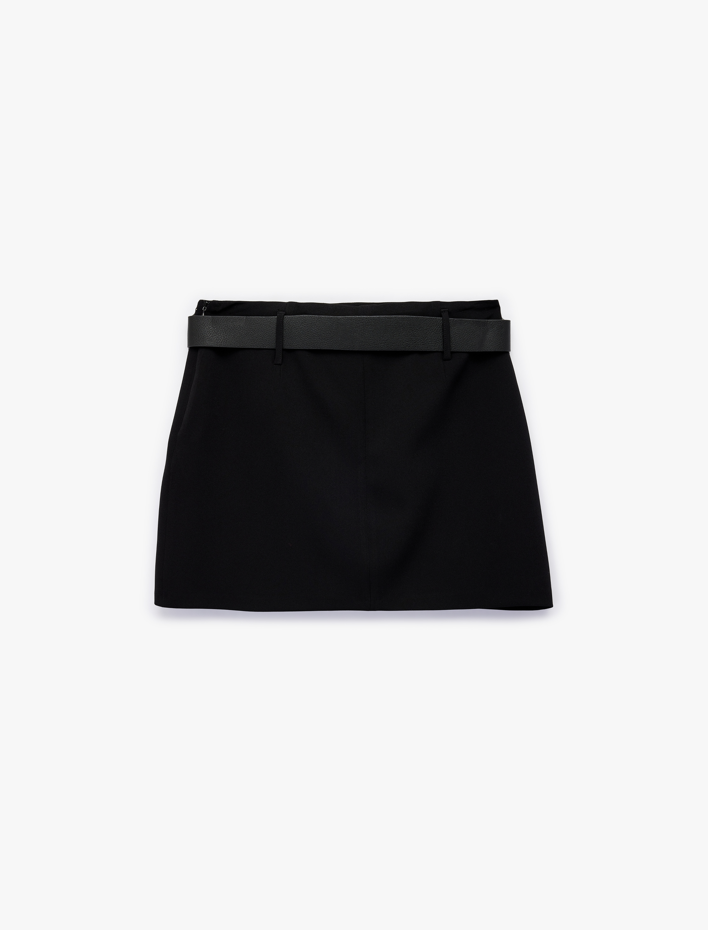   Slim Fit Kemerli Mini Şort Etek