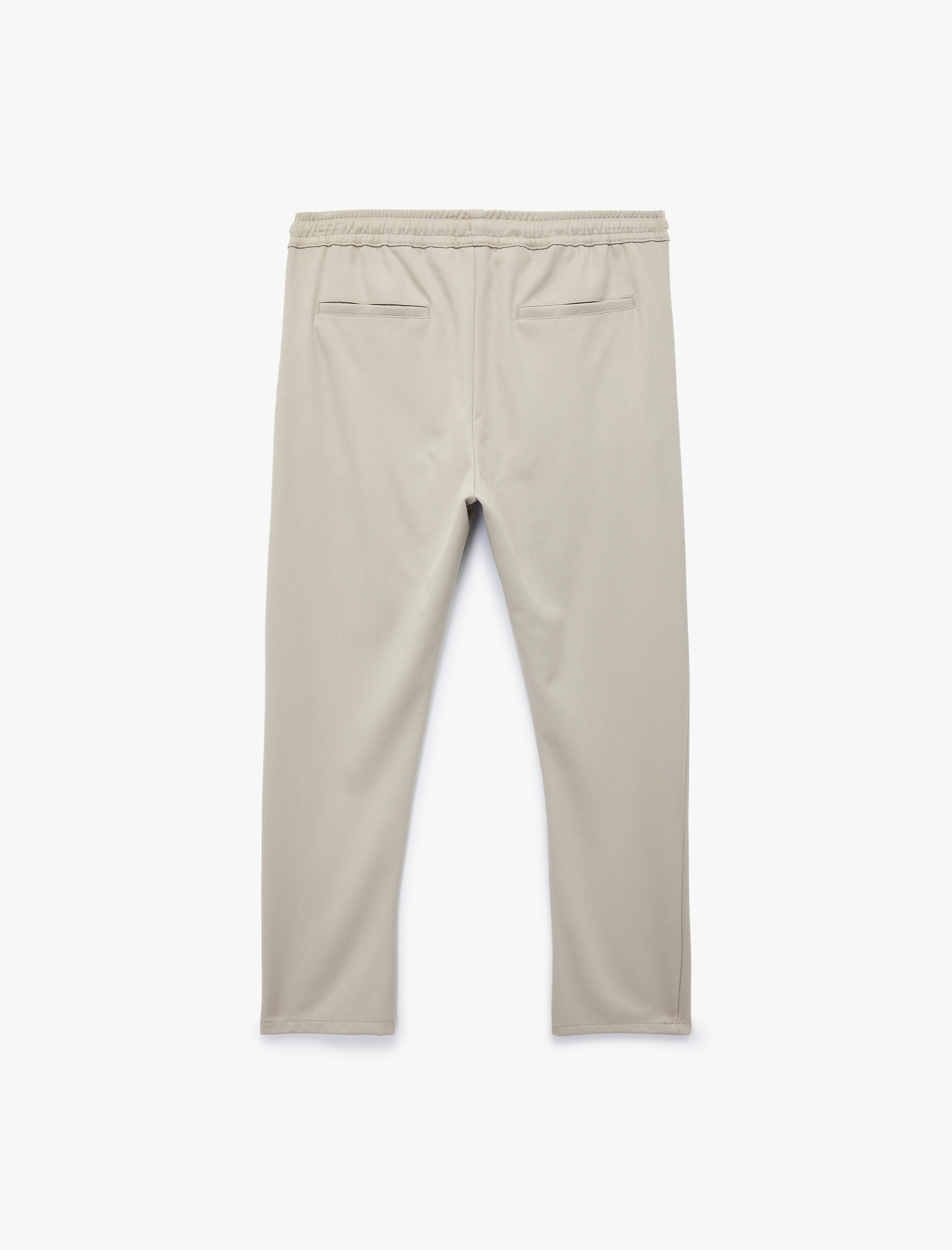   Viskon Karışımlı Cep Detaylı Rahat Kesim Beli Bağcıklı Pantolon