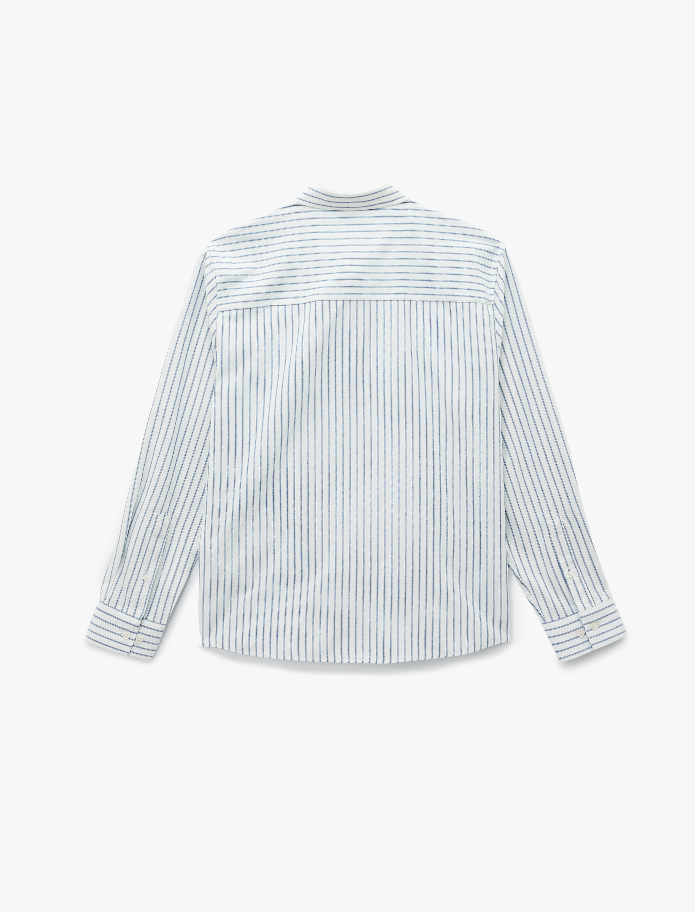   Regular Fit Klasik Yaka Viskon Karışımlı Uzun Kollu Gömlek