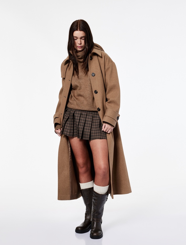  Koton X Şahika Ercümen - A Kesim Pileli Mini Ekose Etek