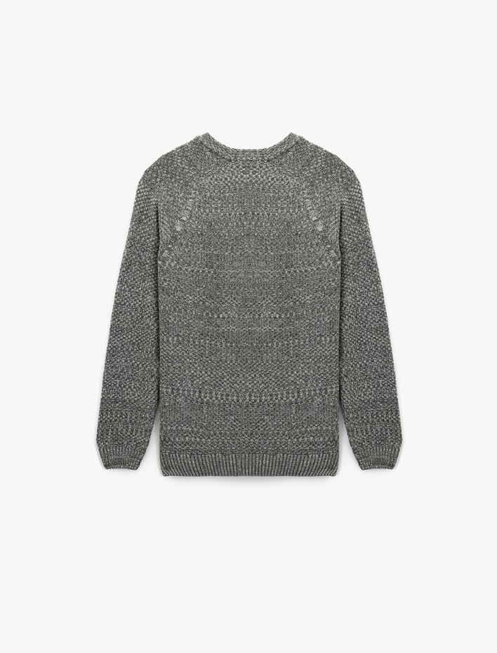  Regular Fit Uzun Kollu Basic Bisiklet Yaka Triko Kazak