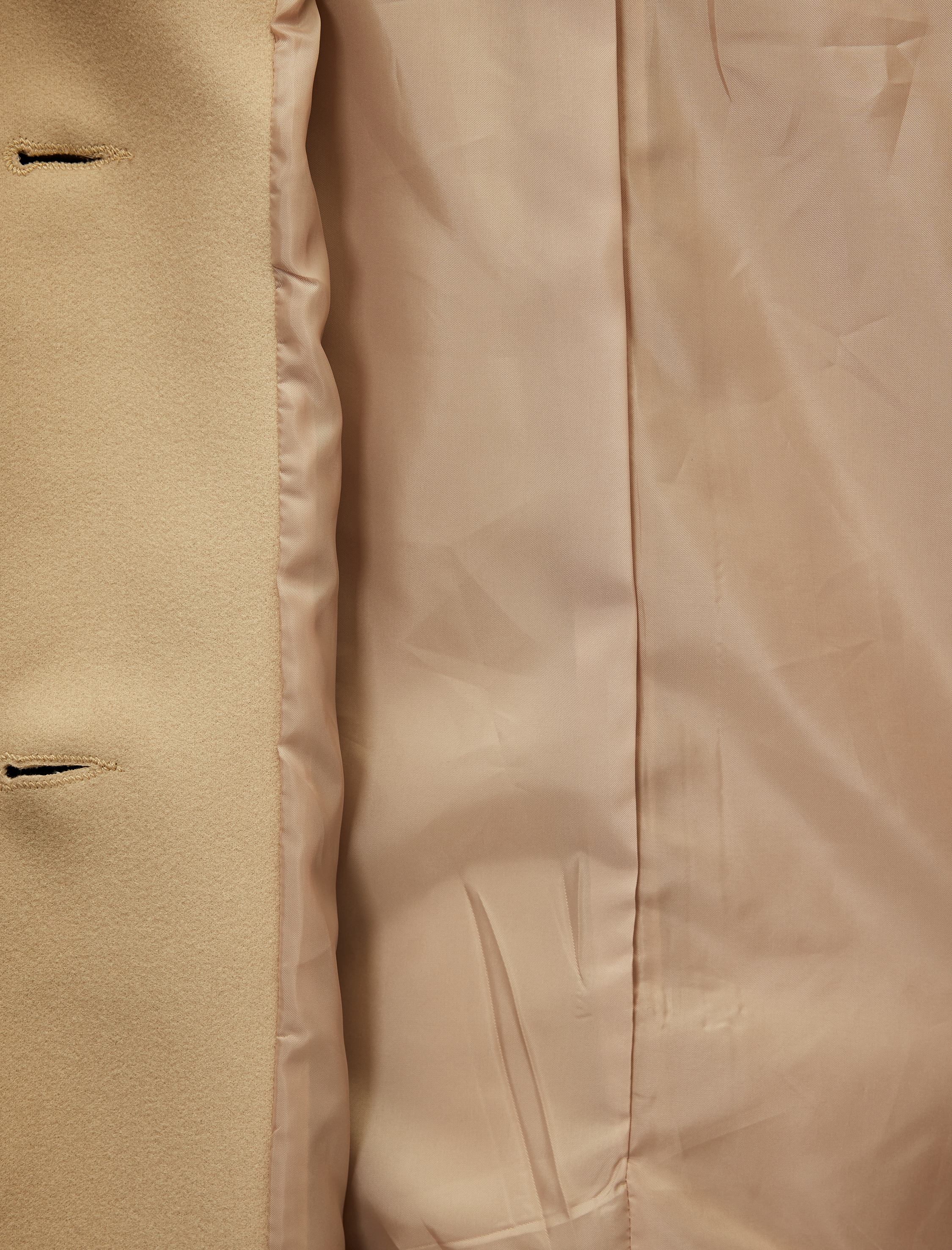   Suni Kürk Yaka Kısa Kaşe Kaban Cepli Uzun Kollu