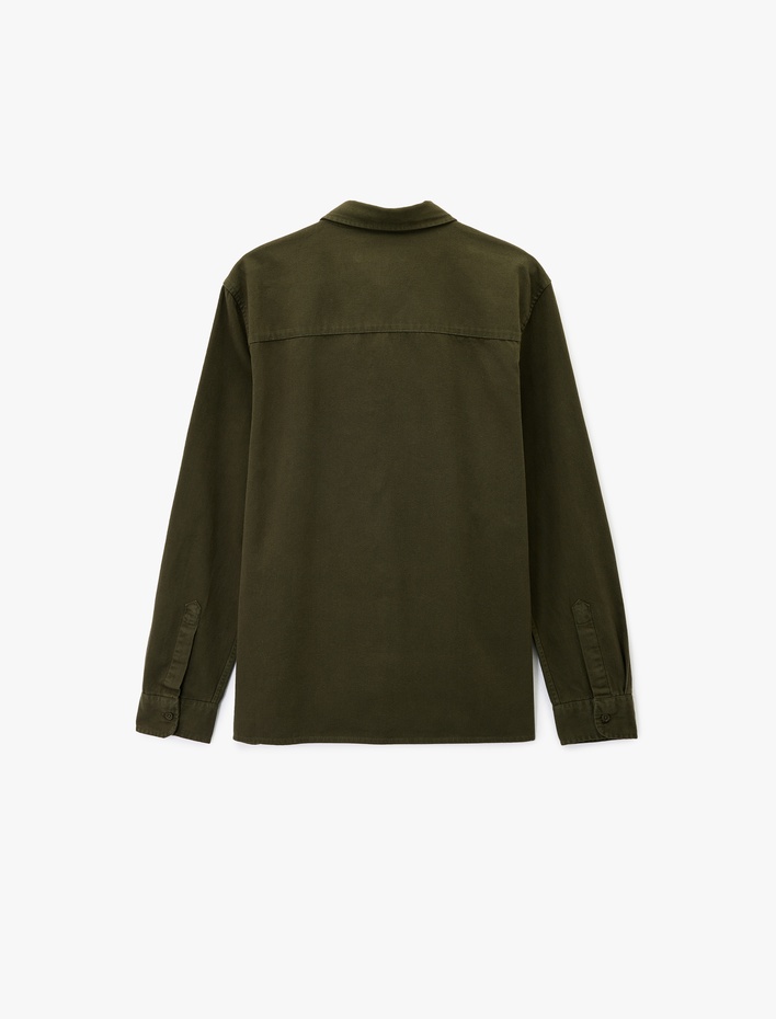  Regular Fit Klasik Yaka Pamuklu Uzun Kollu Gömlek