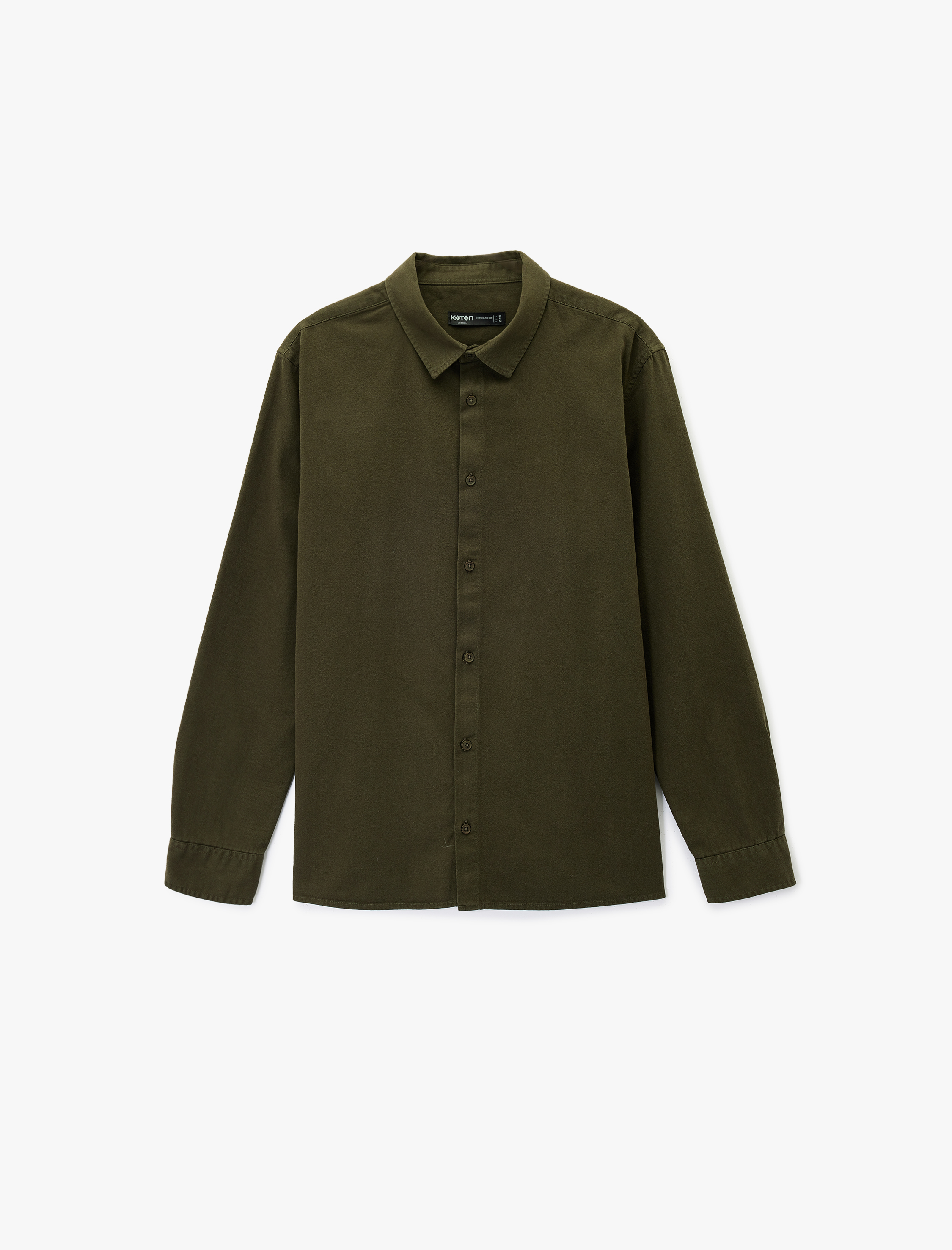   Regular Fit Klasik Yaka Pamuklu Uzun Kollu Gömlek