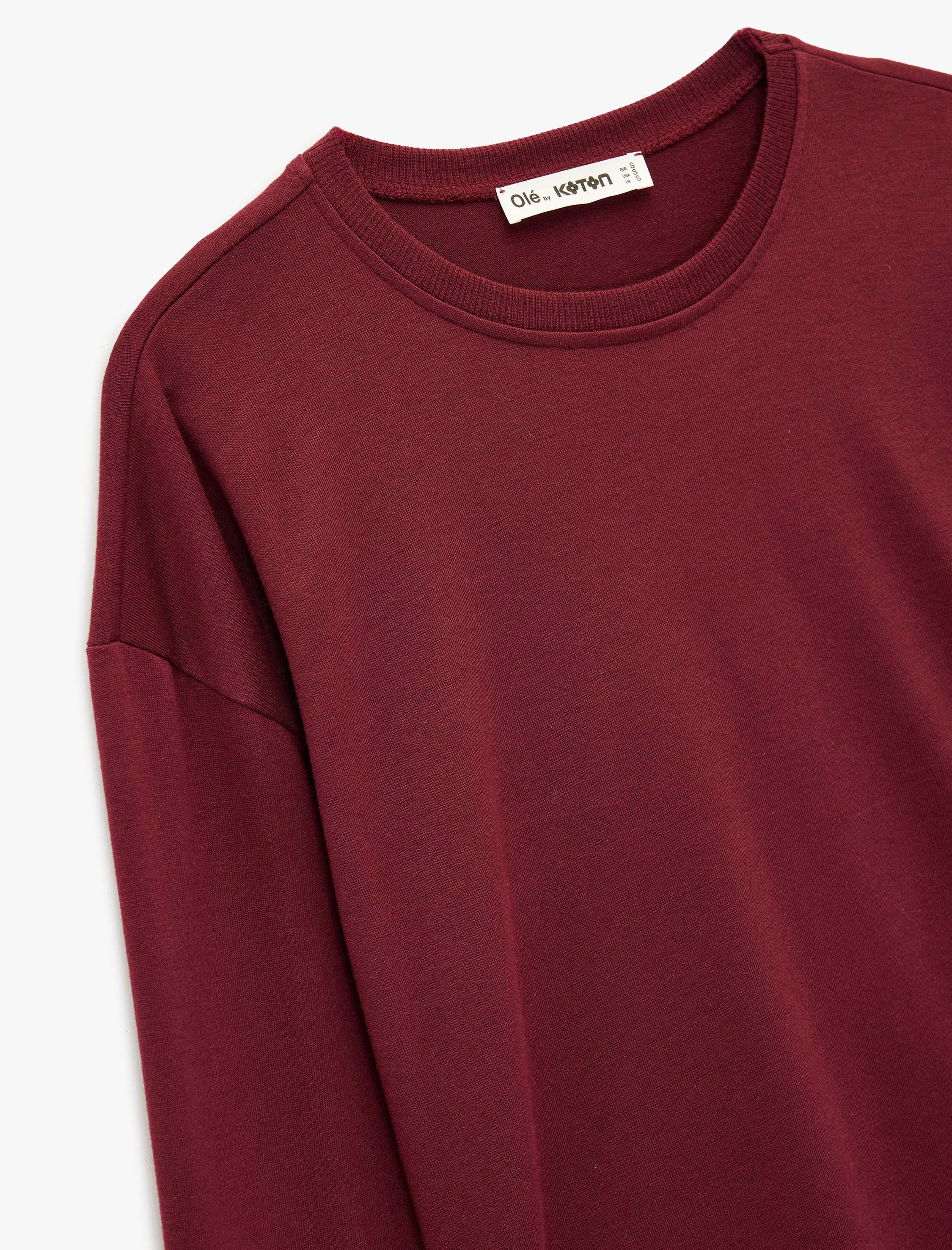   Uzun Kollu Bisiklet Yaka Çizgili Tişört