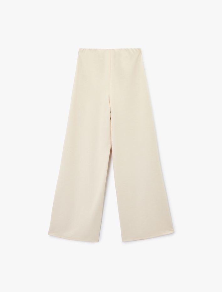  Straight Fit Uzun Düz Bol Paça Pantolon