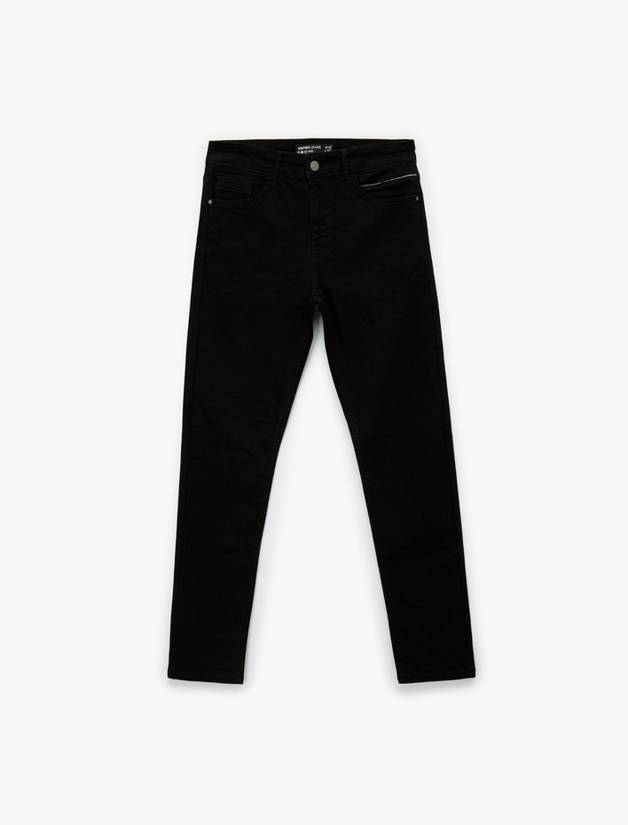  Pamuklu Normal Bel Dikiş Detaylı Slim Fit Jean Pantolon - Brad Jean