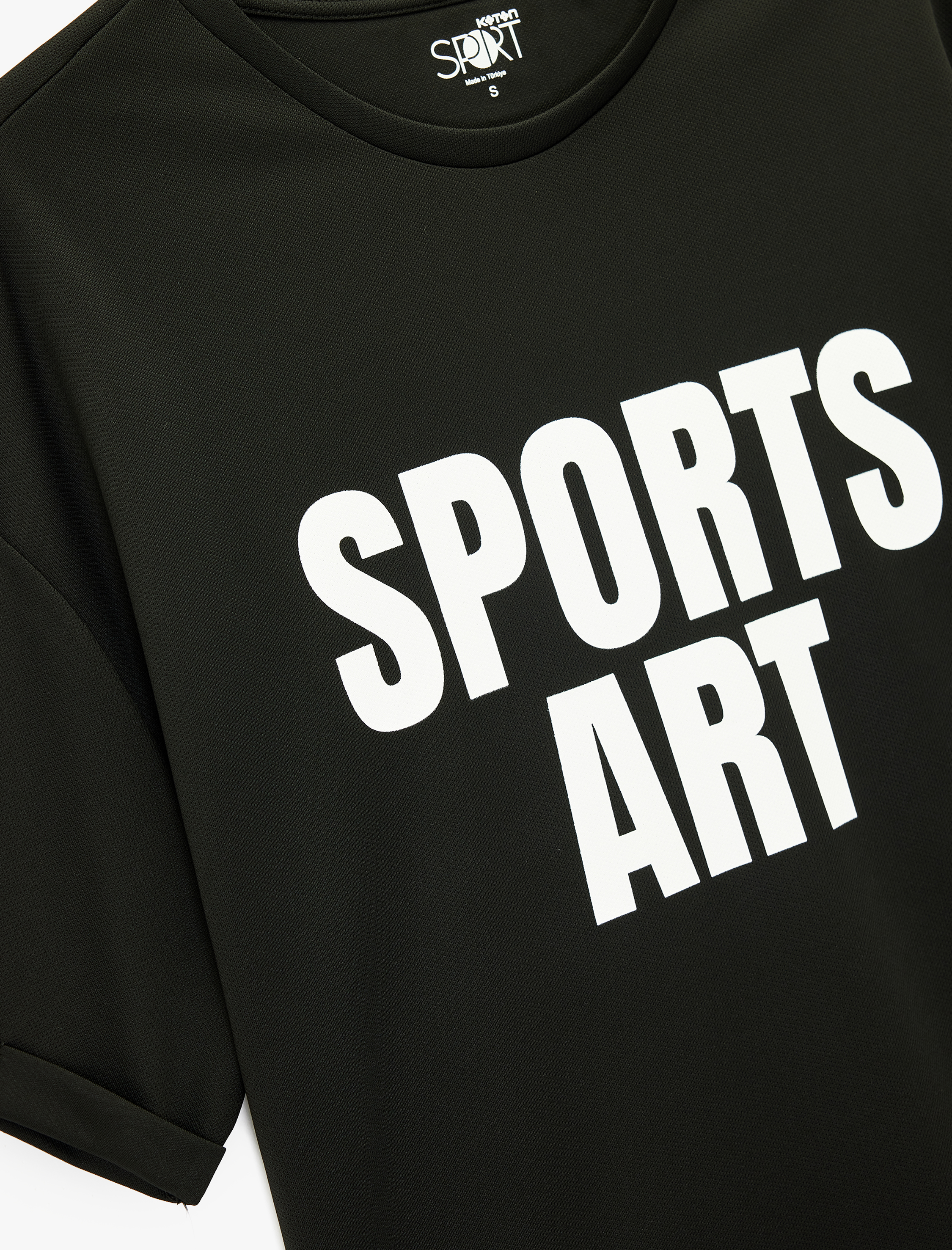   Bisiklet Yaka Kısa Kollu Baskılı Oversize Spor Tişört