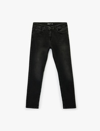 Normal Bel Pamuklu Slim Fit Jean Pantolon - Brad Jean