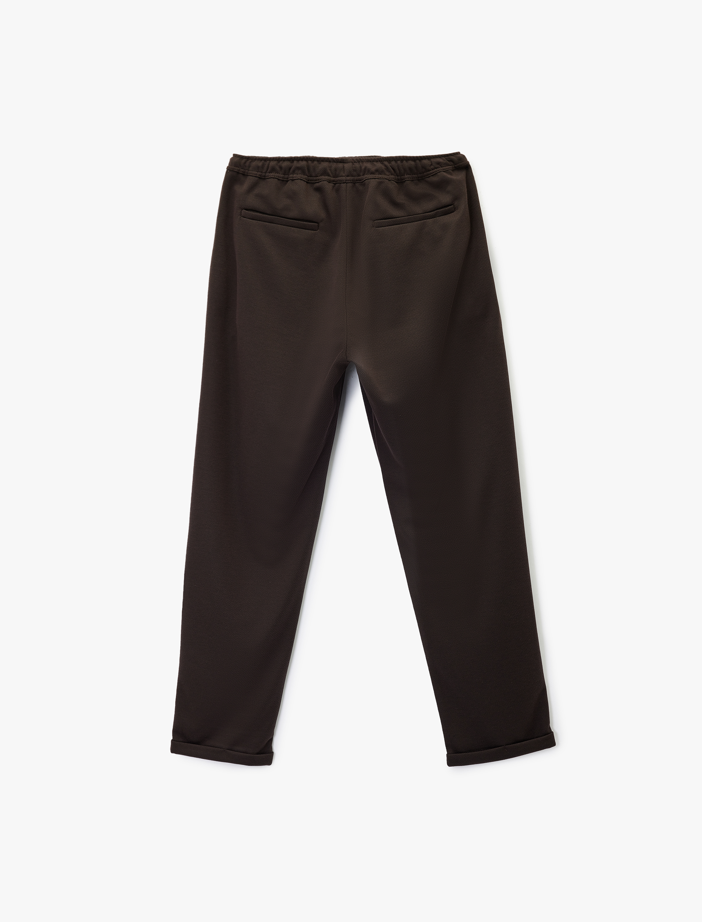   Straight Fit Pike Kumaş Cep Detaylı Rahat Kesim Beli Bağcıklı Pantolon