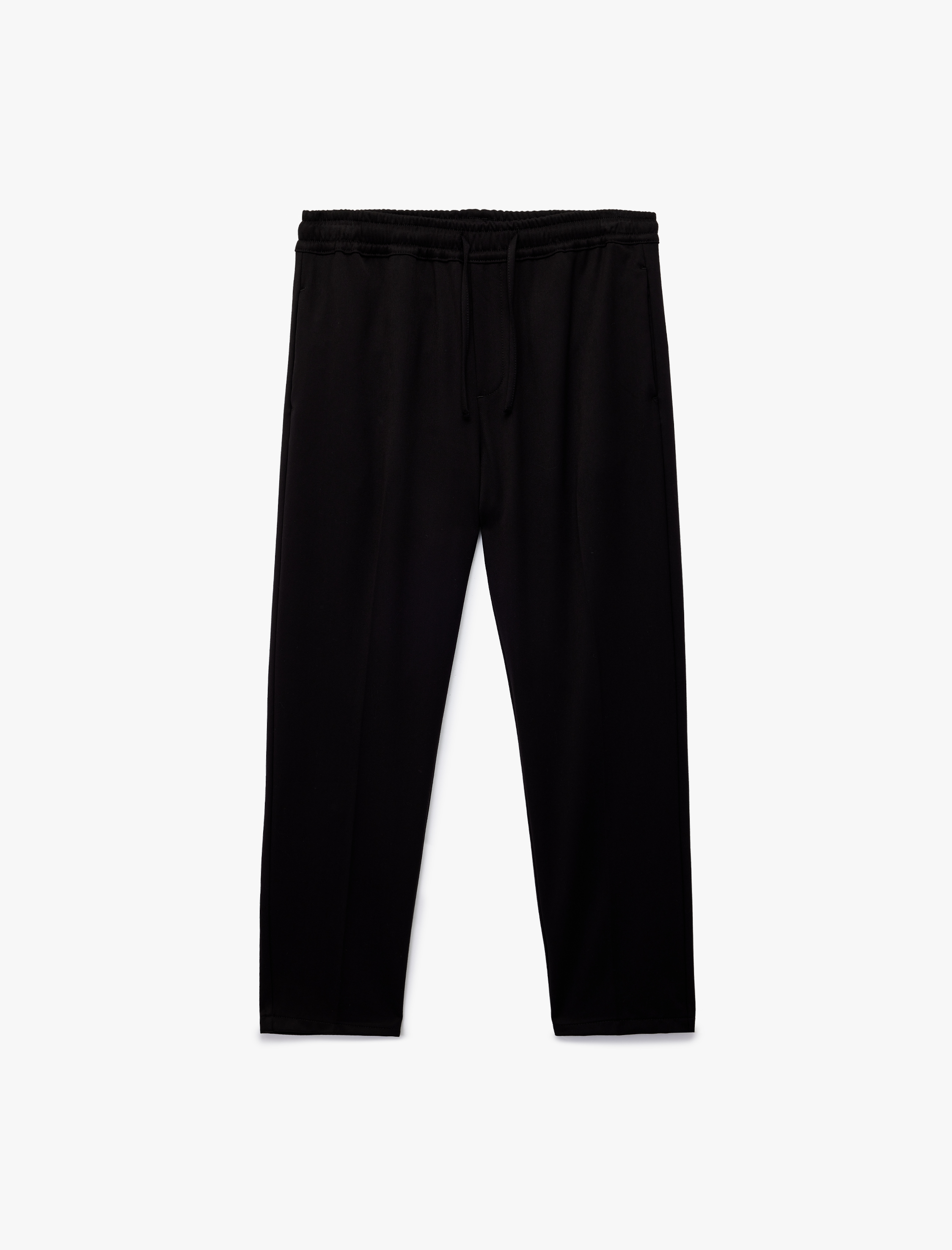   Viskon Karışımlı Cep Detaylı Rahat Kesim Beli Bağcıklı Pantolon