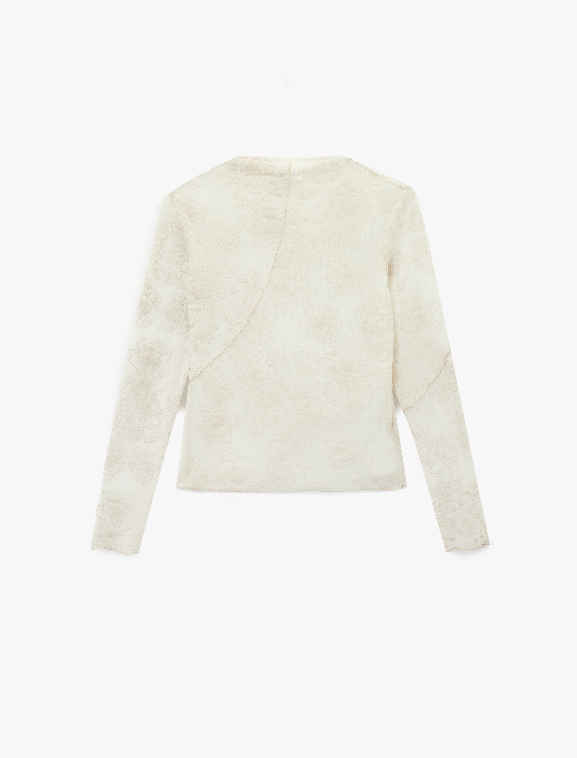   Koton X Sibil Çetinkaya - Slim Fit Floral Desenli Dik Yaka Uzun Kollu Bluz