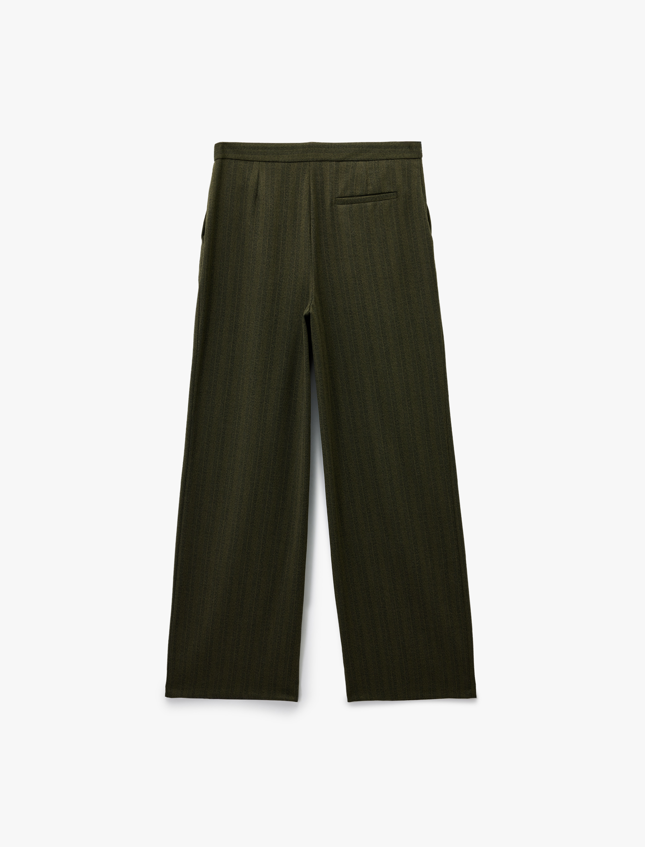   Cep Detaylı Pileli Geniş Paça Palazzo Pantolon