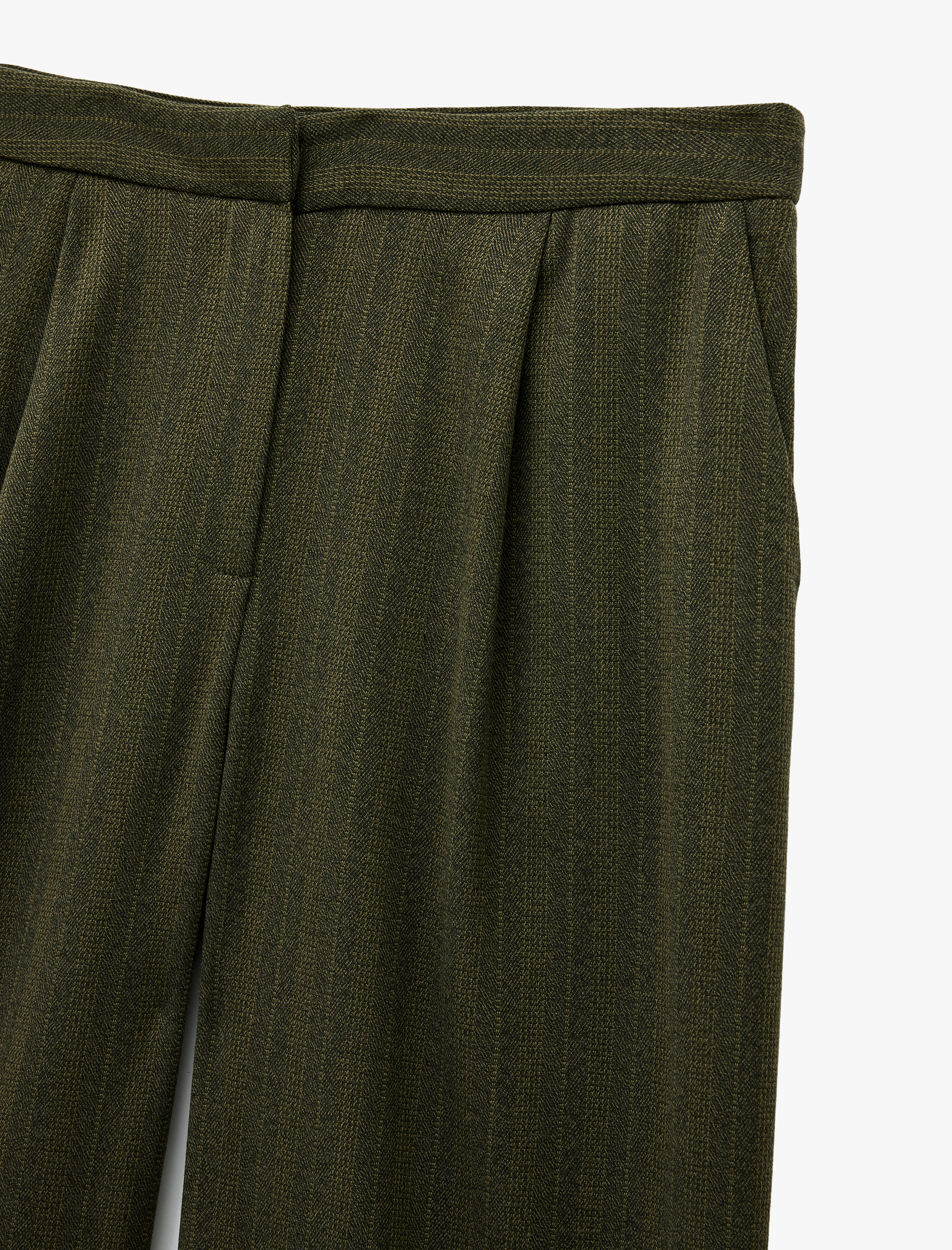   Cep Detaylı Pileli Geniş Paça Palazzo Pantolon