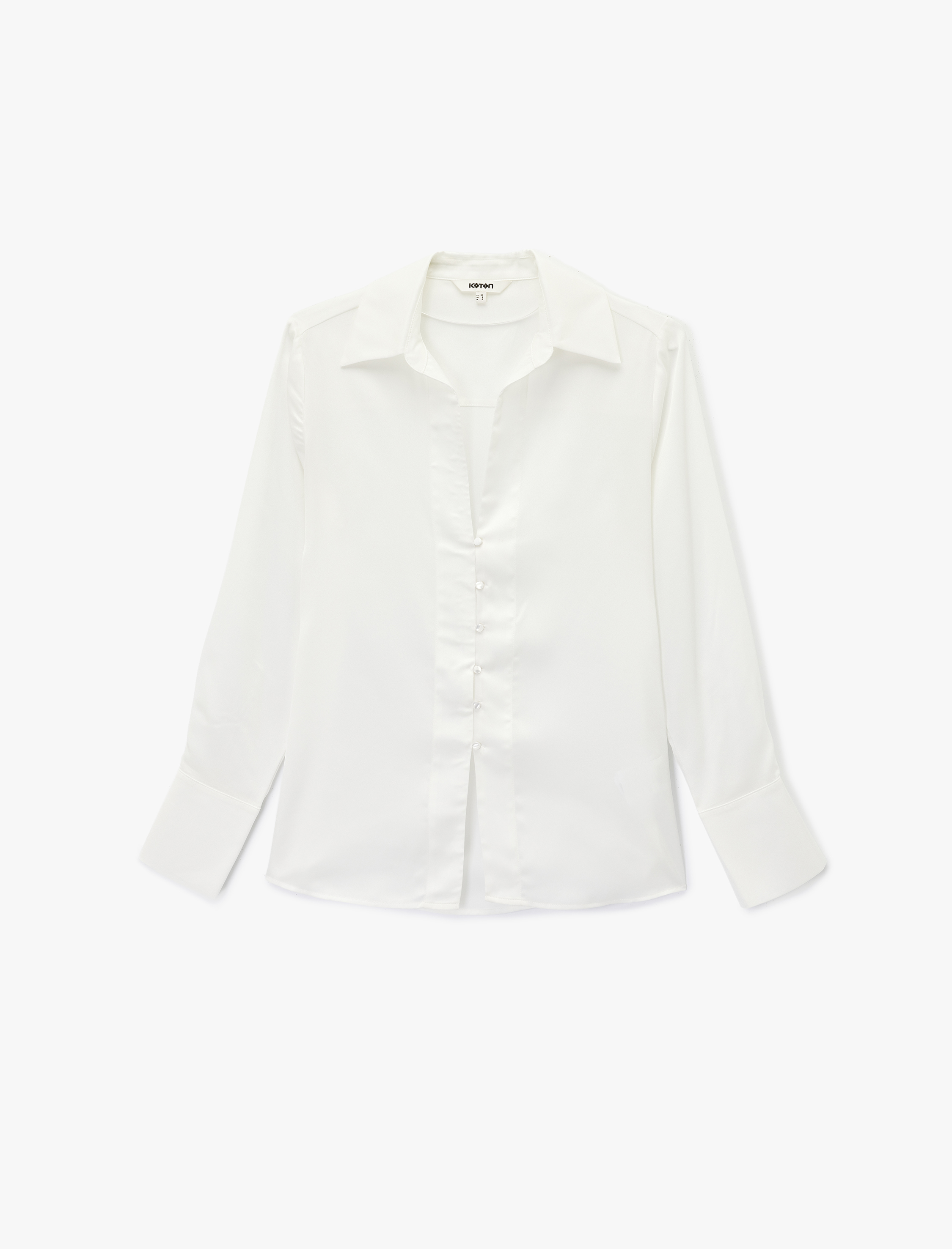   Bol Kalıp Düğmeli Klasik Yaka Uzun Kollu Gömlek