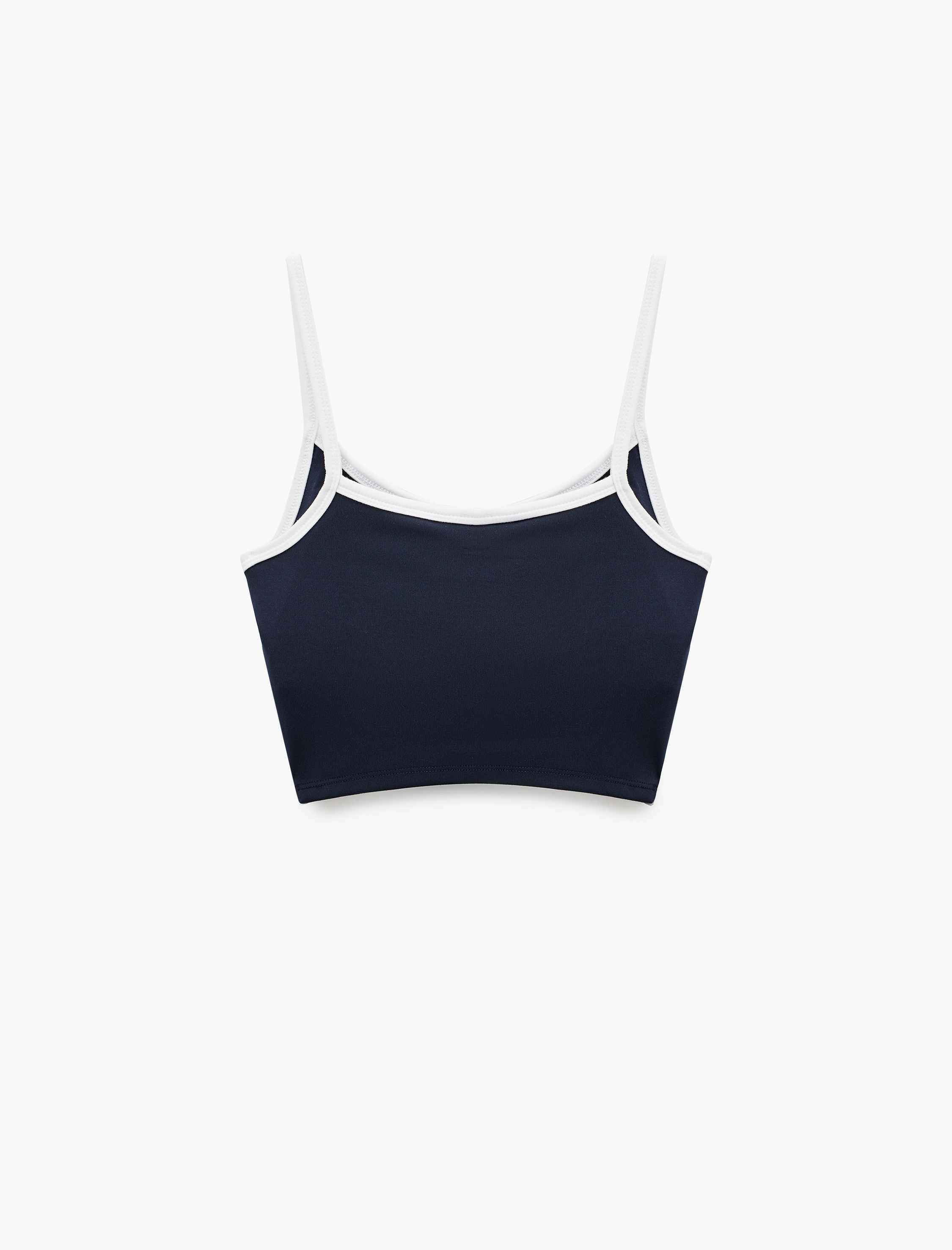   Slim Fit İnce Askılı Biyeli Kolsuz Sporcu Atleti