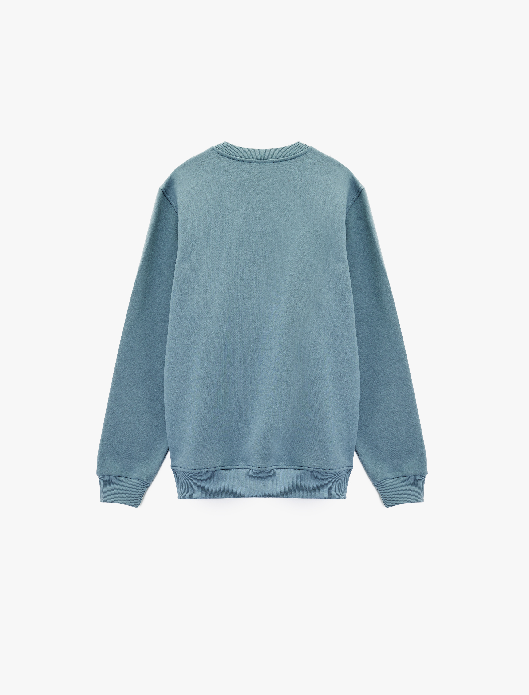   Uzun Kollu Regular Fit Bisiklet Yaka Baskılı Sweatshirt