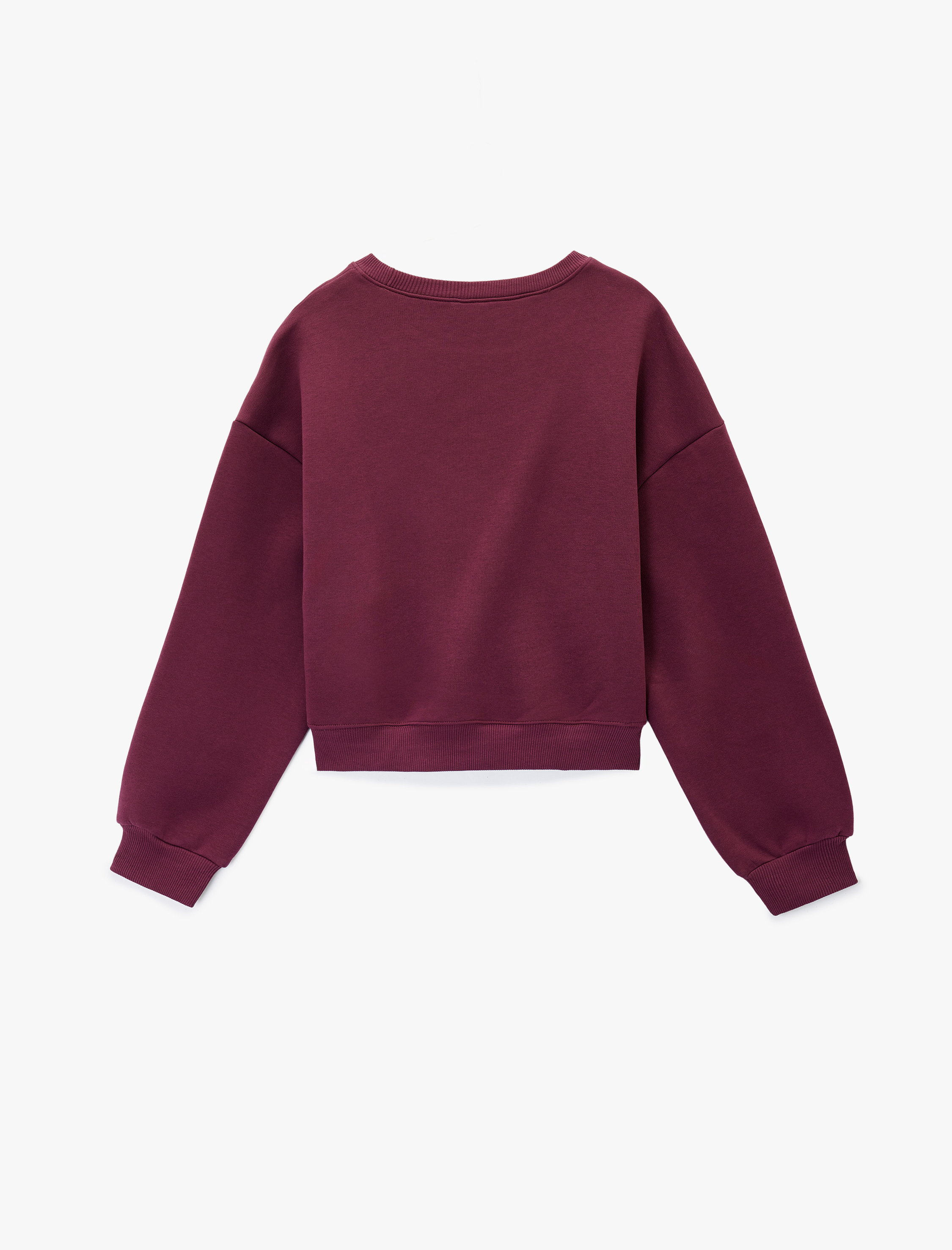   Regular Fit Üç İplik Uzun Kollu Bisiklet Yaka Basic Sweatshirt