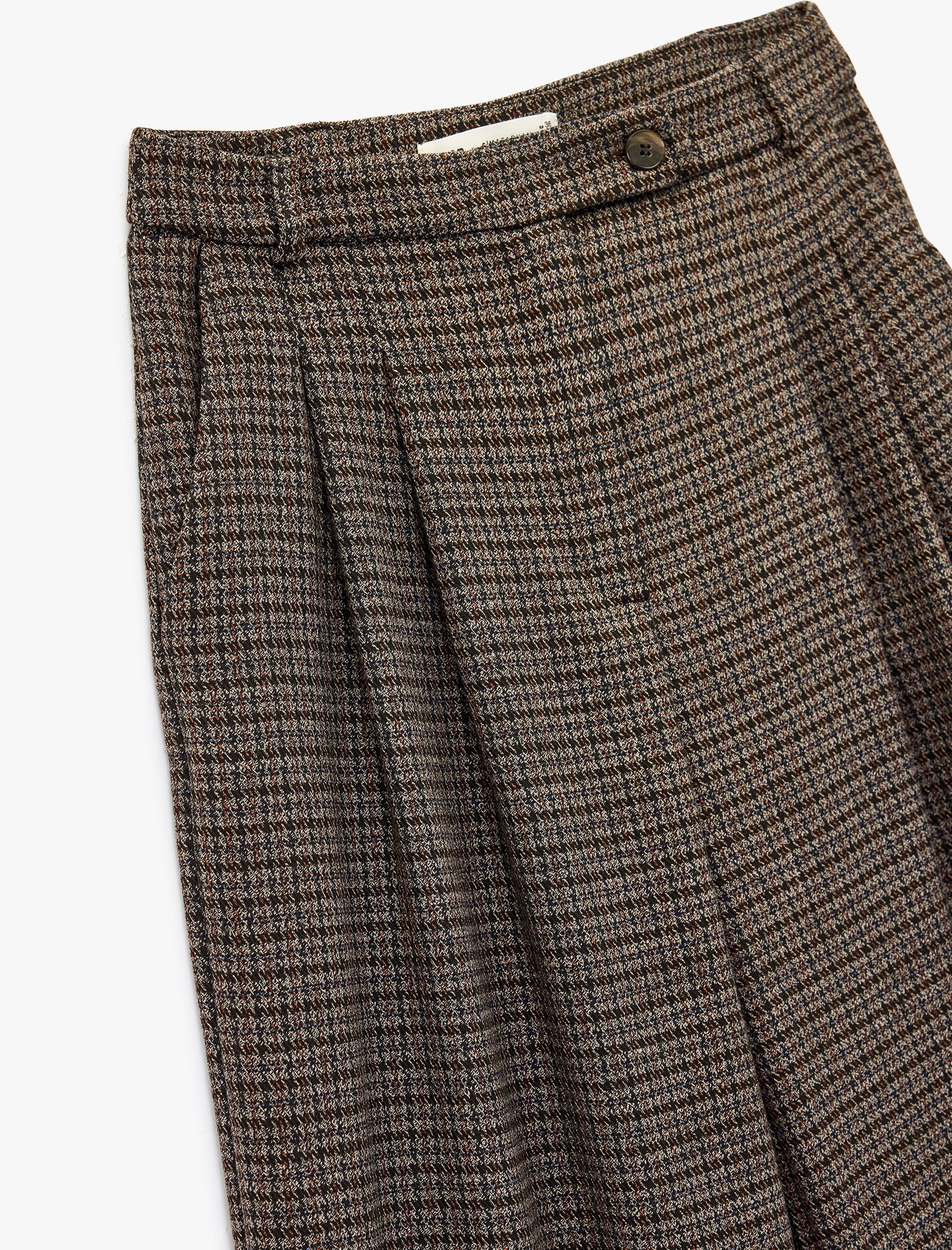   Koton X Sima Tarkan - Loose Fit Cepli Pileli Palazzo Ekose Pantolon