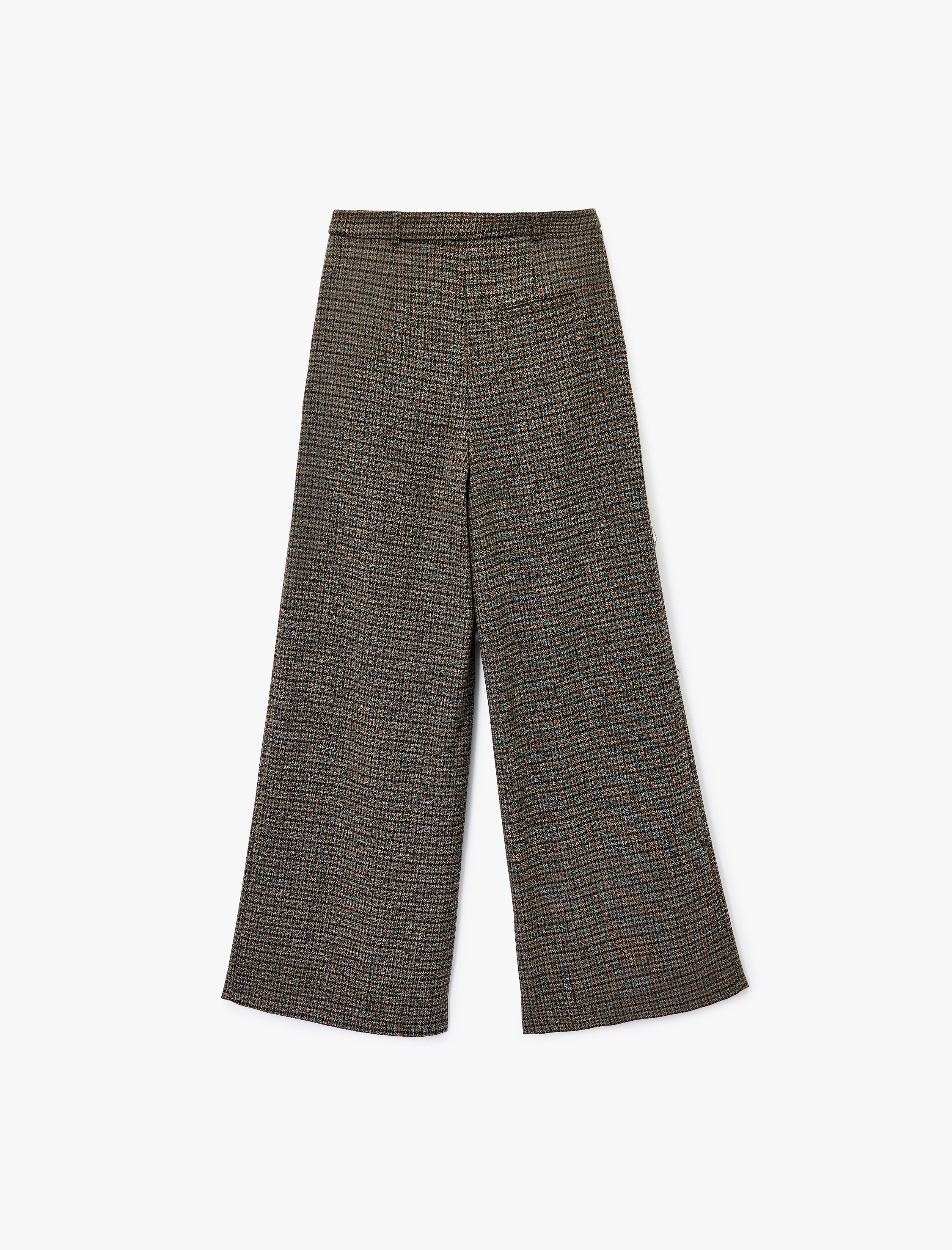   Koton X Sima Tarkan - Loose Fit Cepli Pileli Palazzo Ekose Pantolon