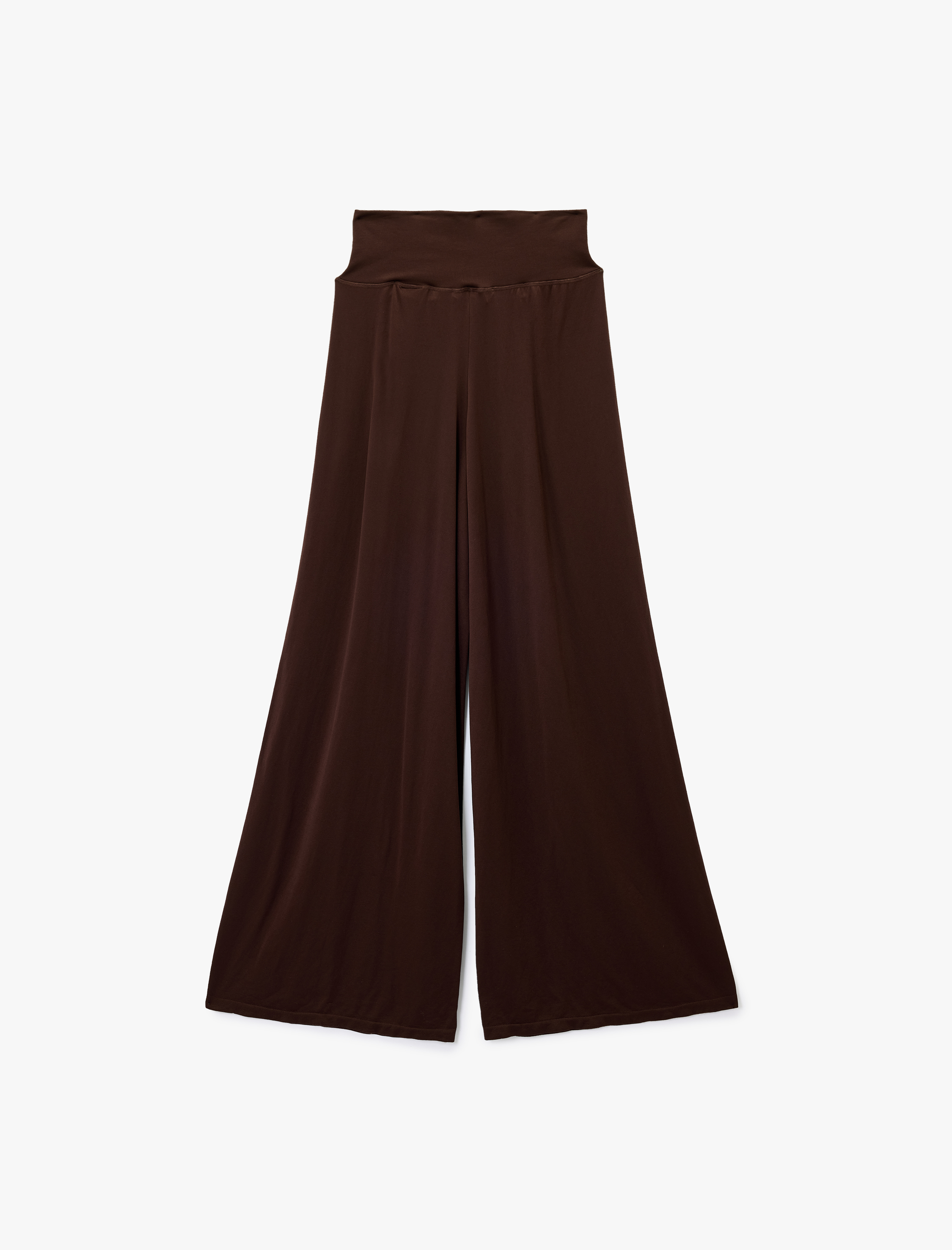   Lastikli Yüksek Bel Geniş Paça Dökümlü Spor Eşofman Altı