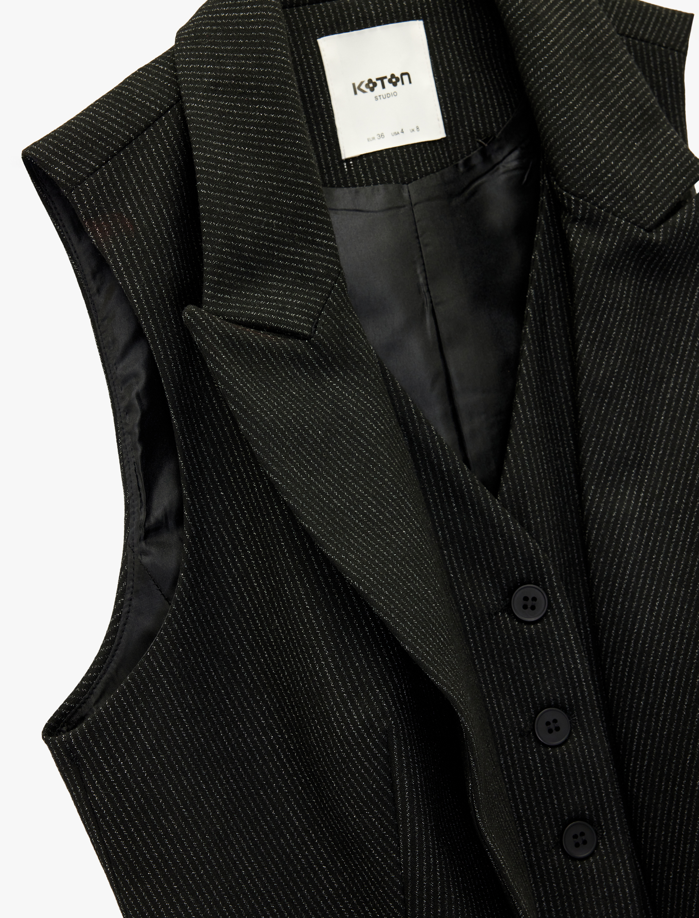   Cep Detaylı V Yaka Düğmeli Kolsuz Yelek