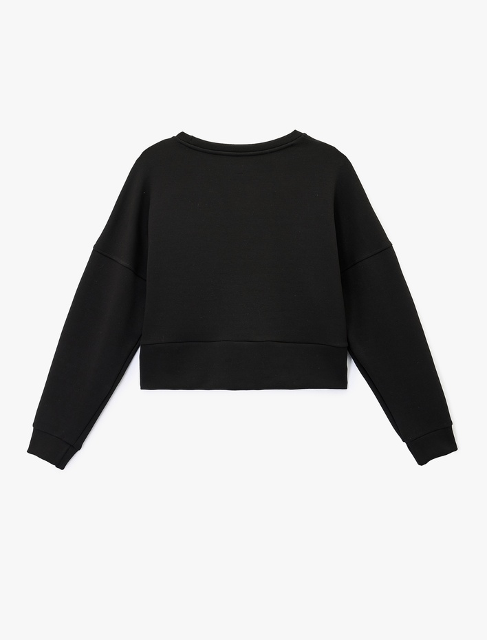  Uzun Kollu Bisiklet Yaka Oversize Spor Sweatshirt