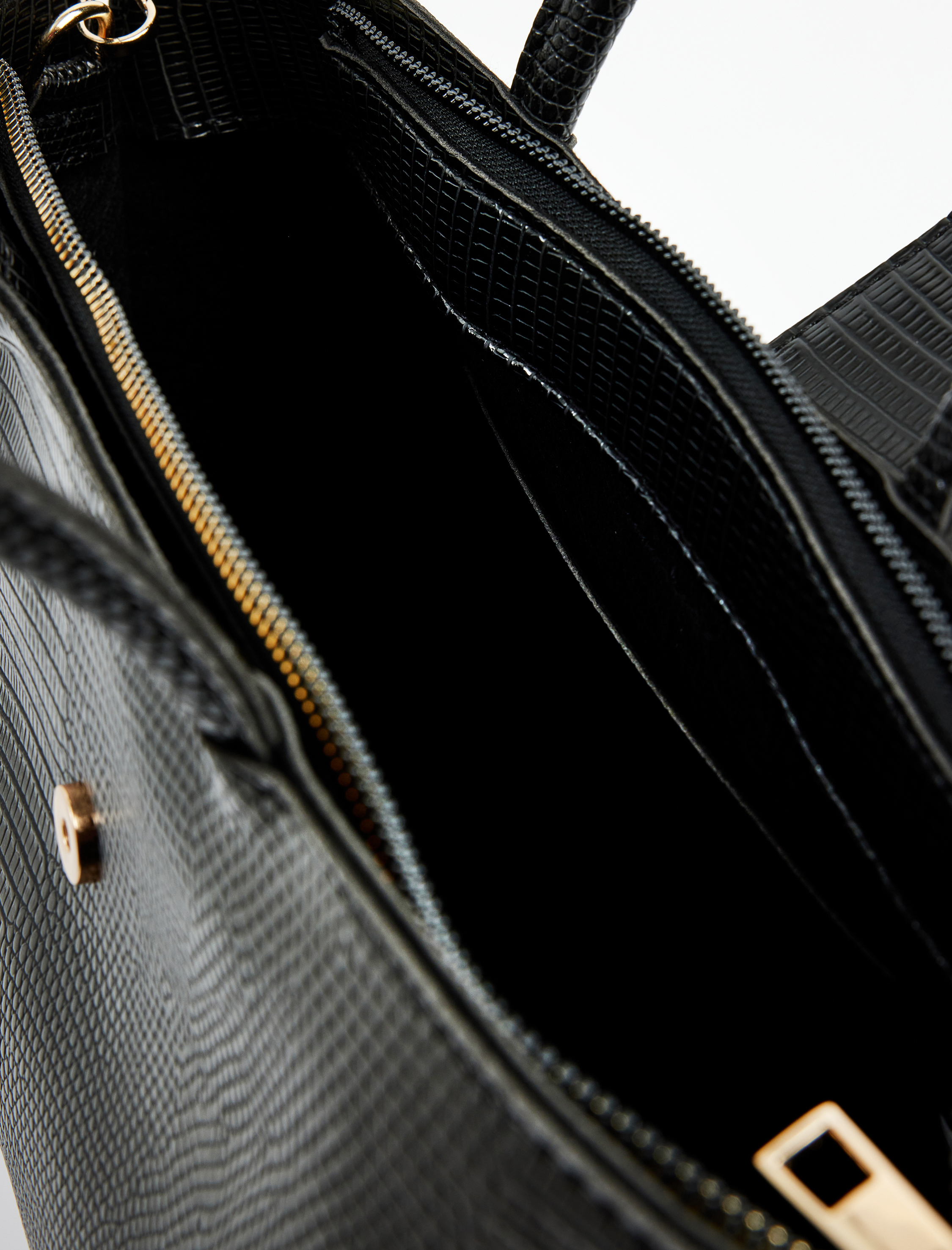  Kadın Timsah Derisi Görünümlü Saplı Askılı Omuz Çantası