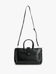 Timsah Derisi Görünümlü Saplı Askılı Omuz Çantası