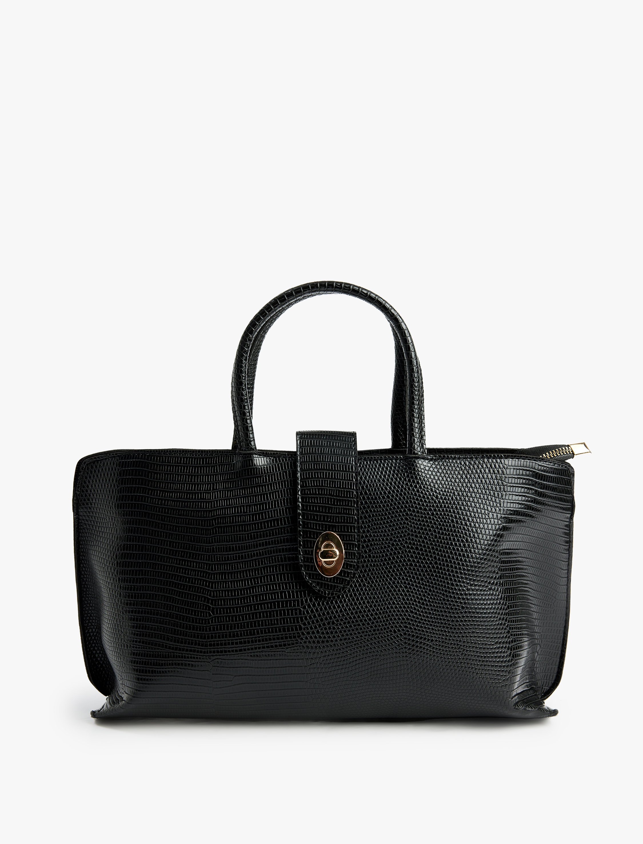  Kadın Timsah Derisi Görünümlü Saplı Askılı Omuz Çantası