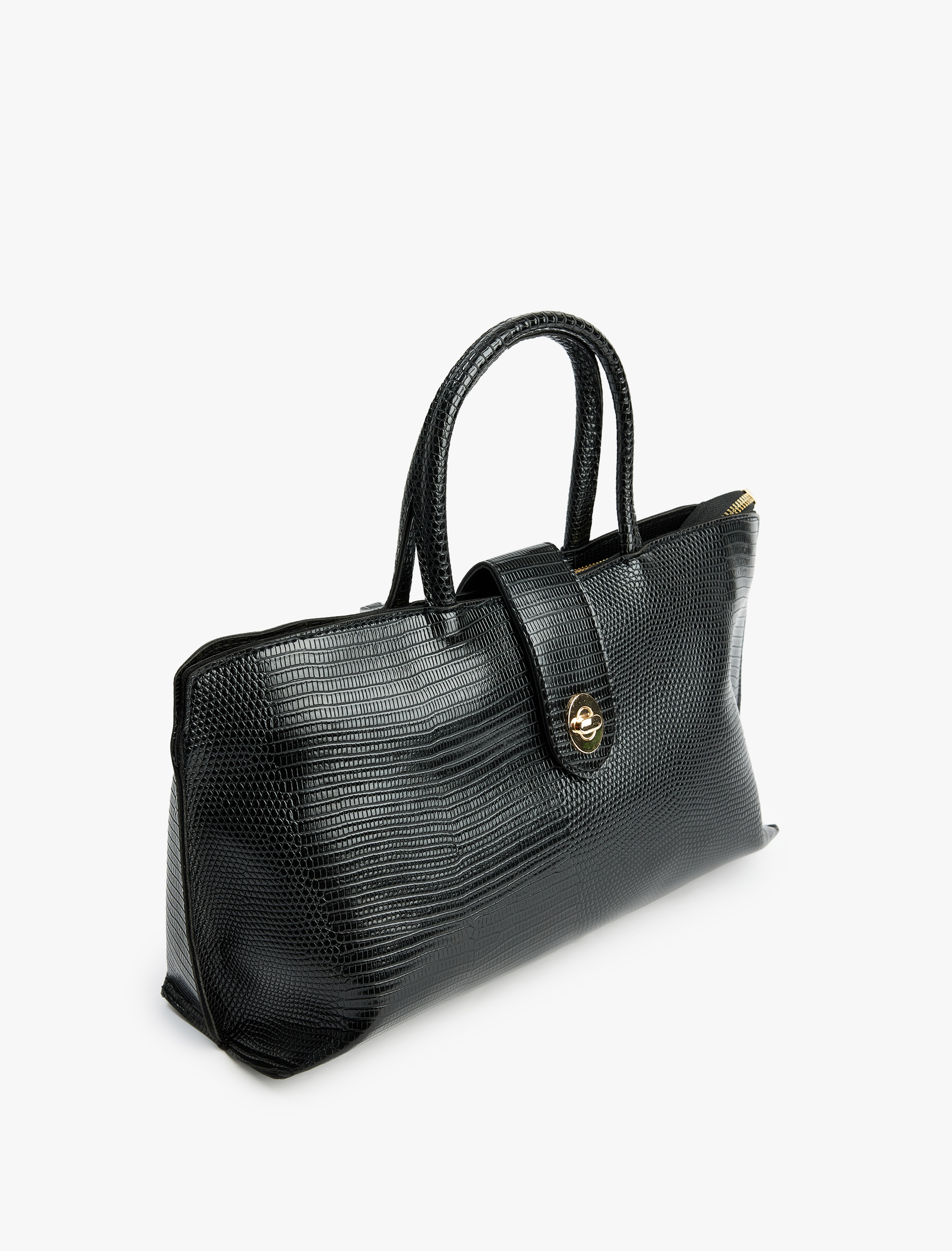  Kadın Timsah Derisi Görünümlü Saplı Askılı Omuz Çantası