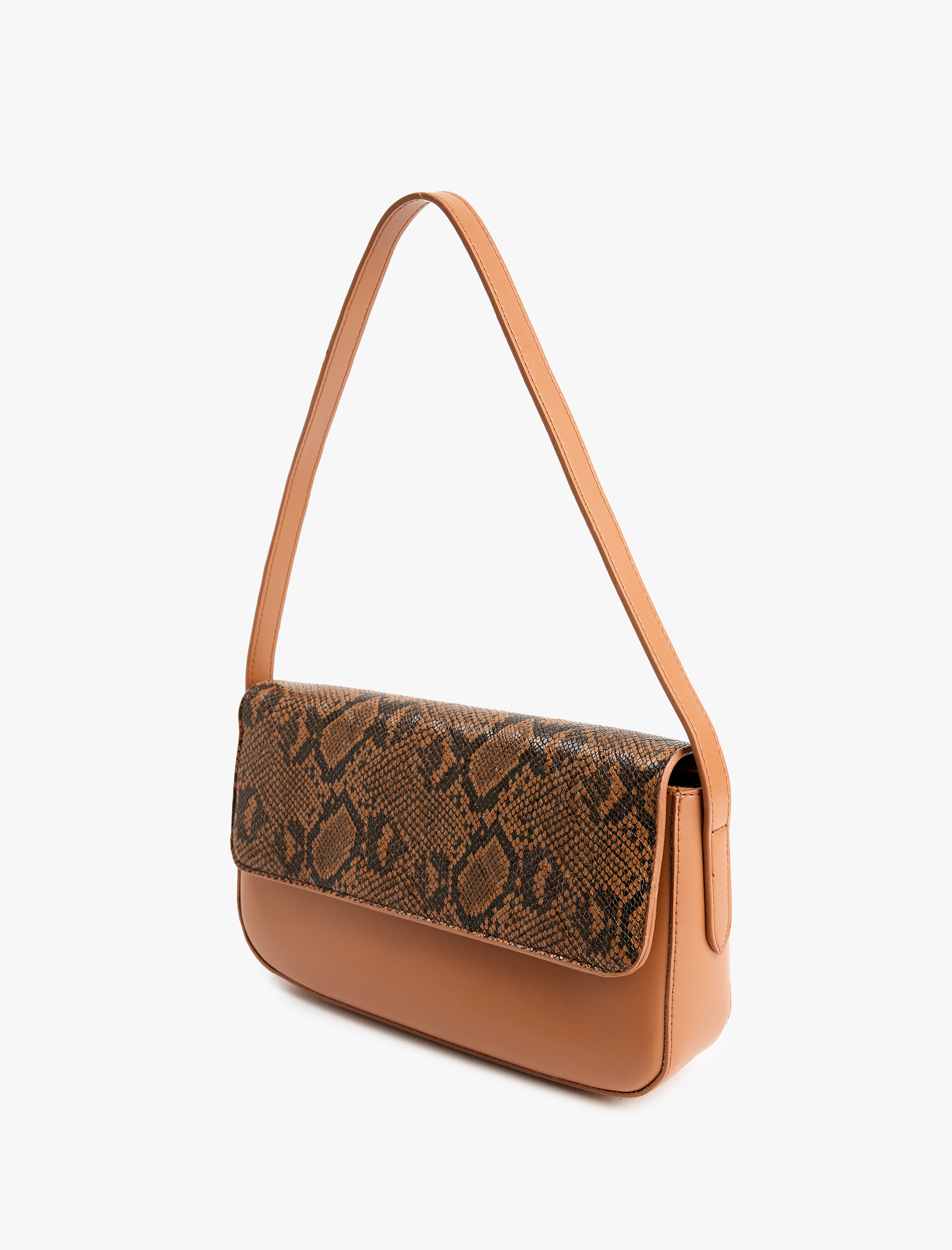  Kadın Suni Yılan Derisi Detaylı Askılı Omuz Çantası