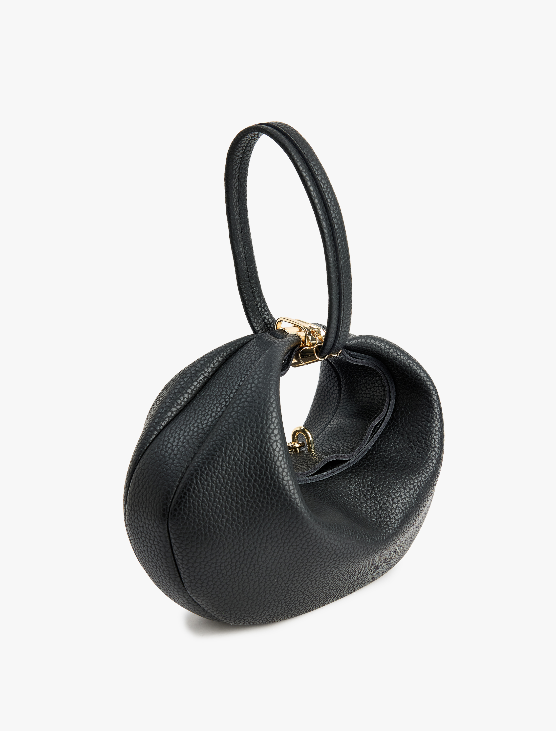  Kadın Suni Deri Metal Aksesuarlı Fermuarlı El ve Omuz Çantası