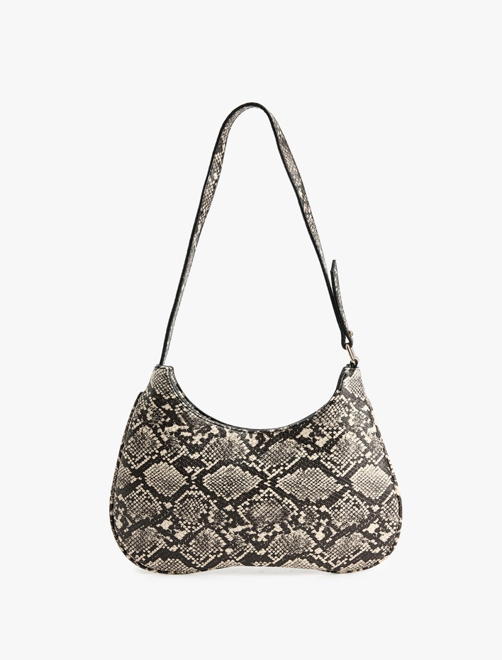 Kadın Askılı Yılan Derisi Görünümlü Omuz Çantası