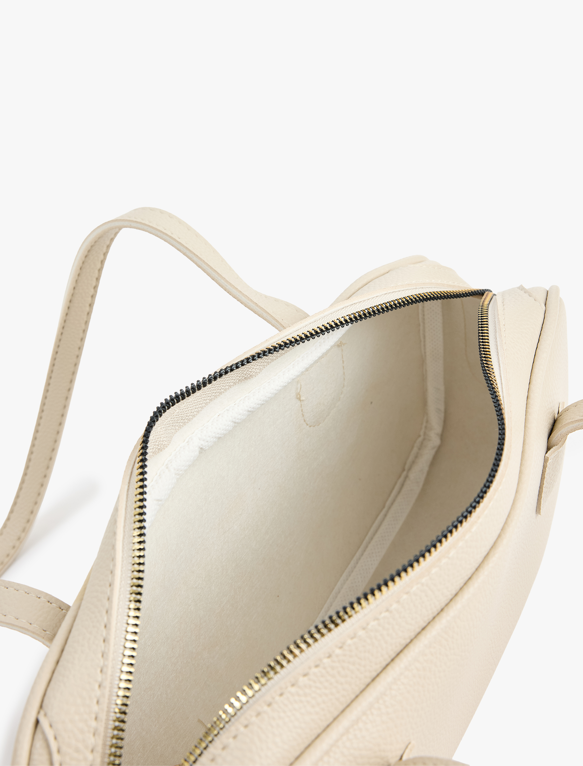  Kadın Saplı Fermuarlı Suni Deri Omuz Çantası