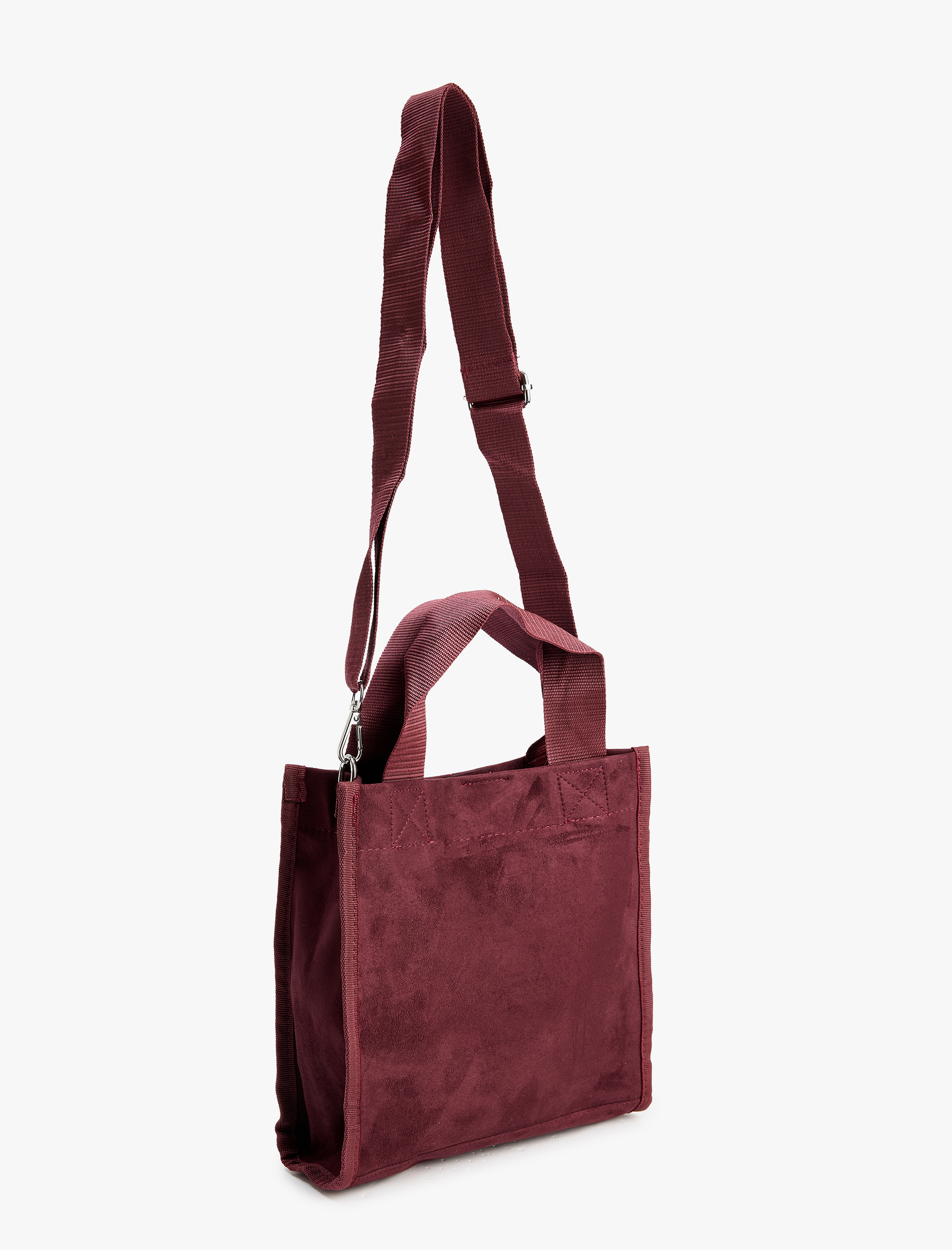  Kadın Saplı Askılı Mıknatıs Kapamalı Suni Süet Tote Çanta