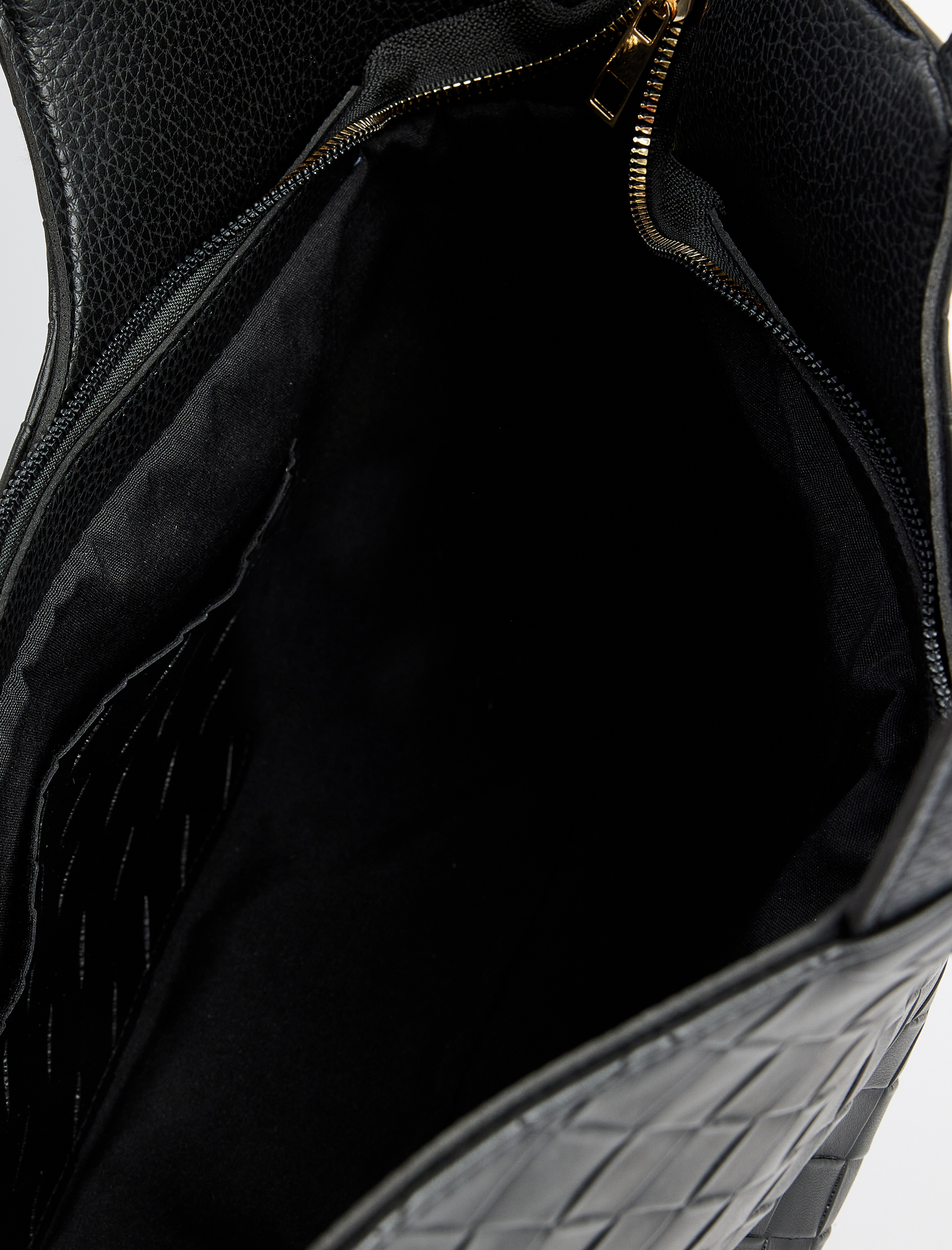  Kadın Örgü Dokulu Fermuarlı Saplı Büyük Tote Çanta